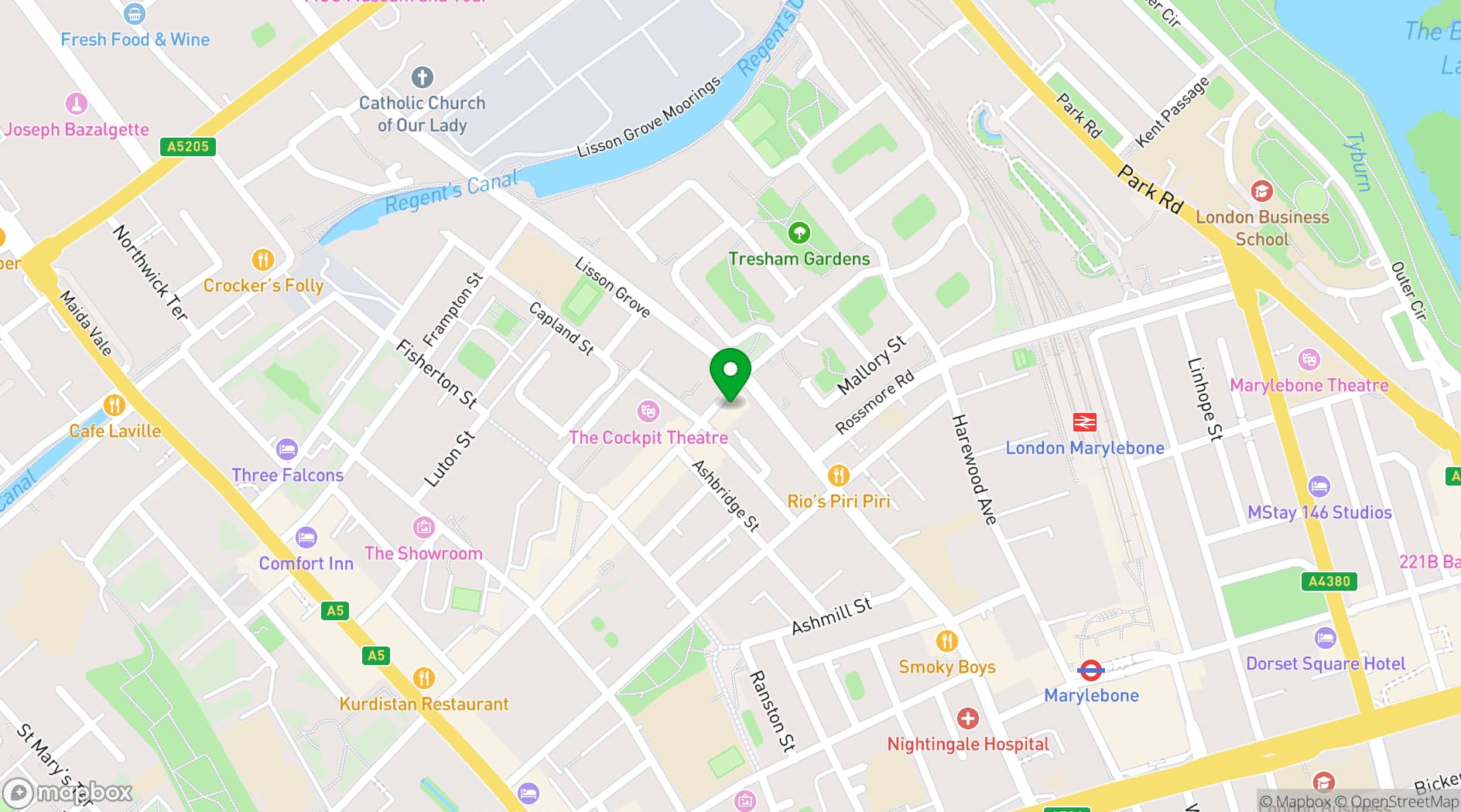 Map showing Capital Art London