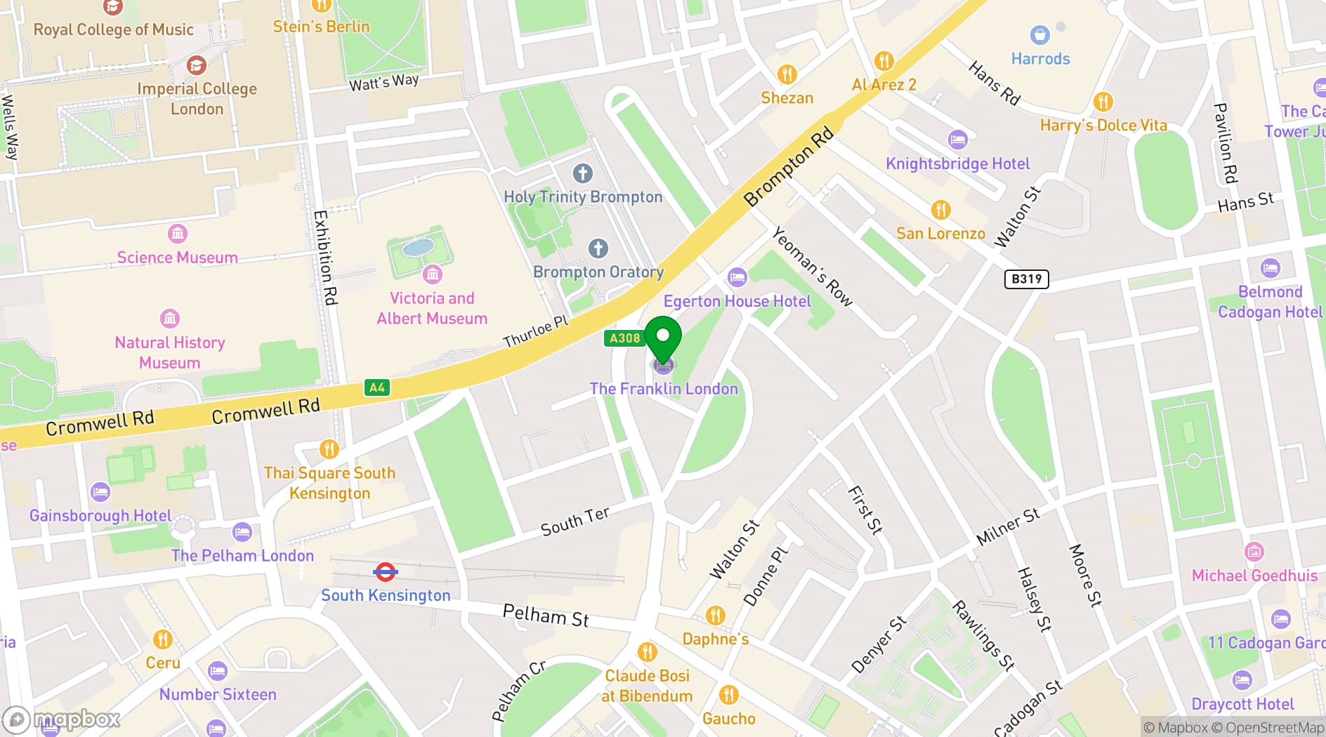 Map showing The Franklin