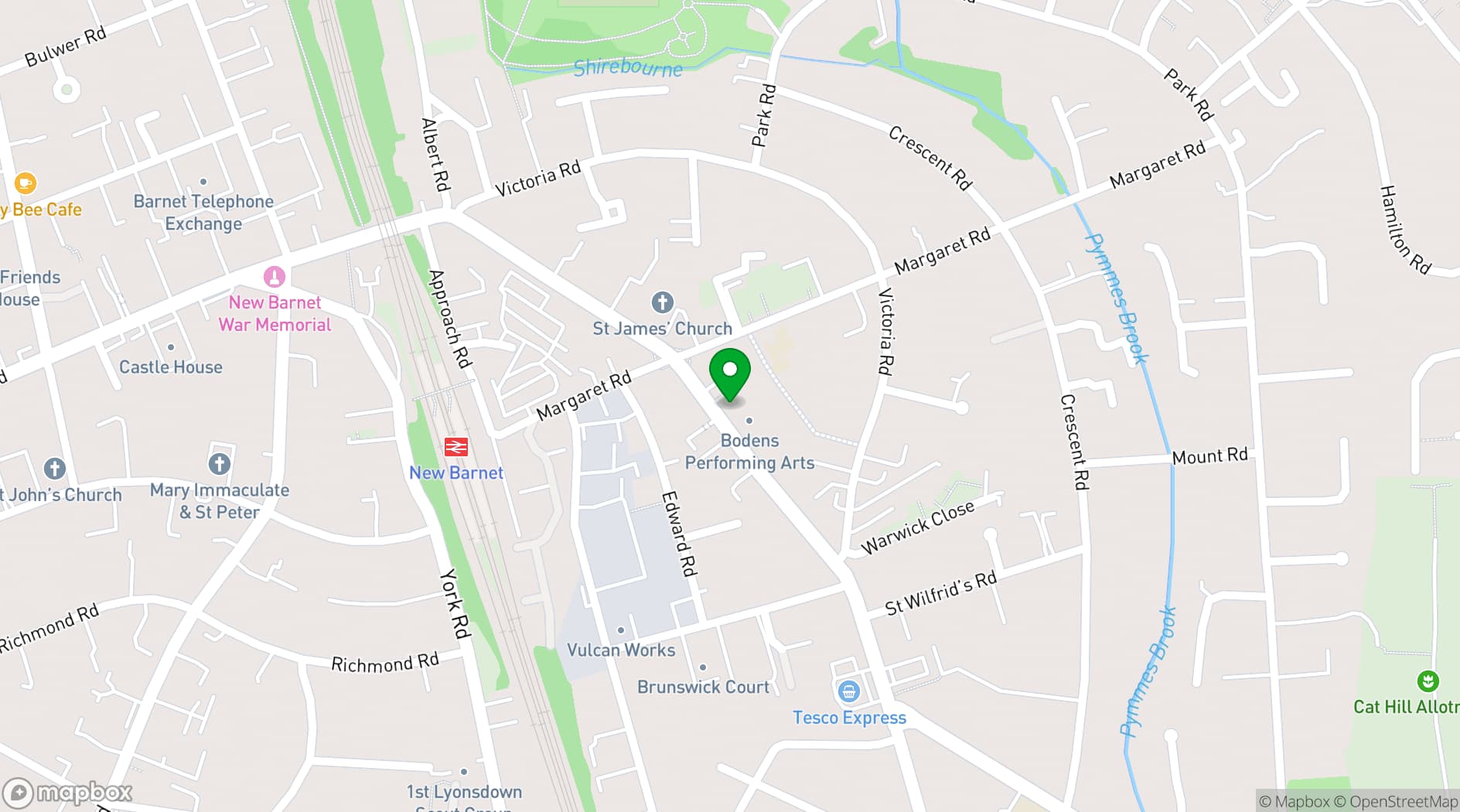 Map showing Venue Space Hire