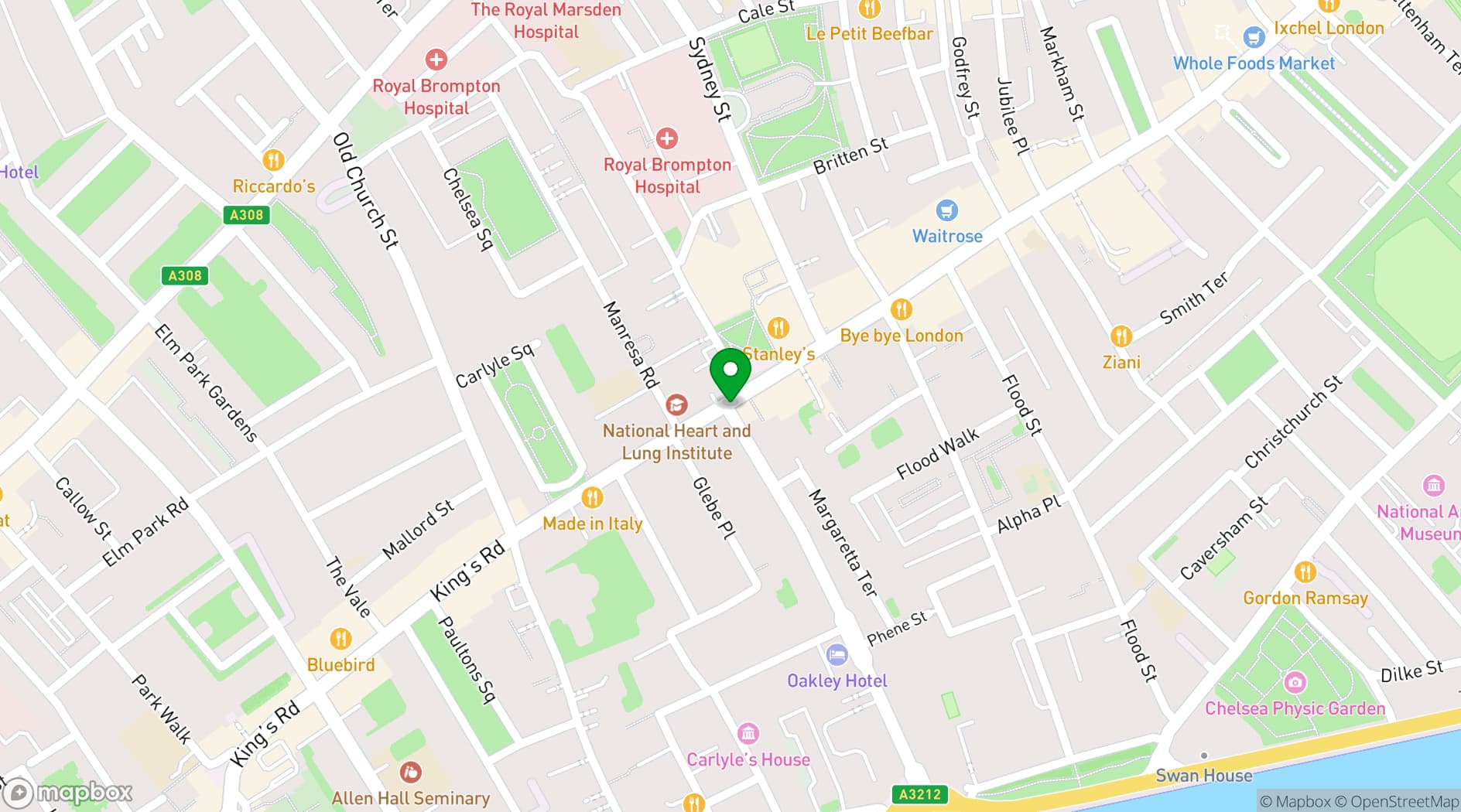 Map showing Beef and Bass