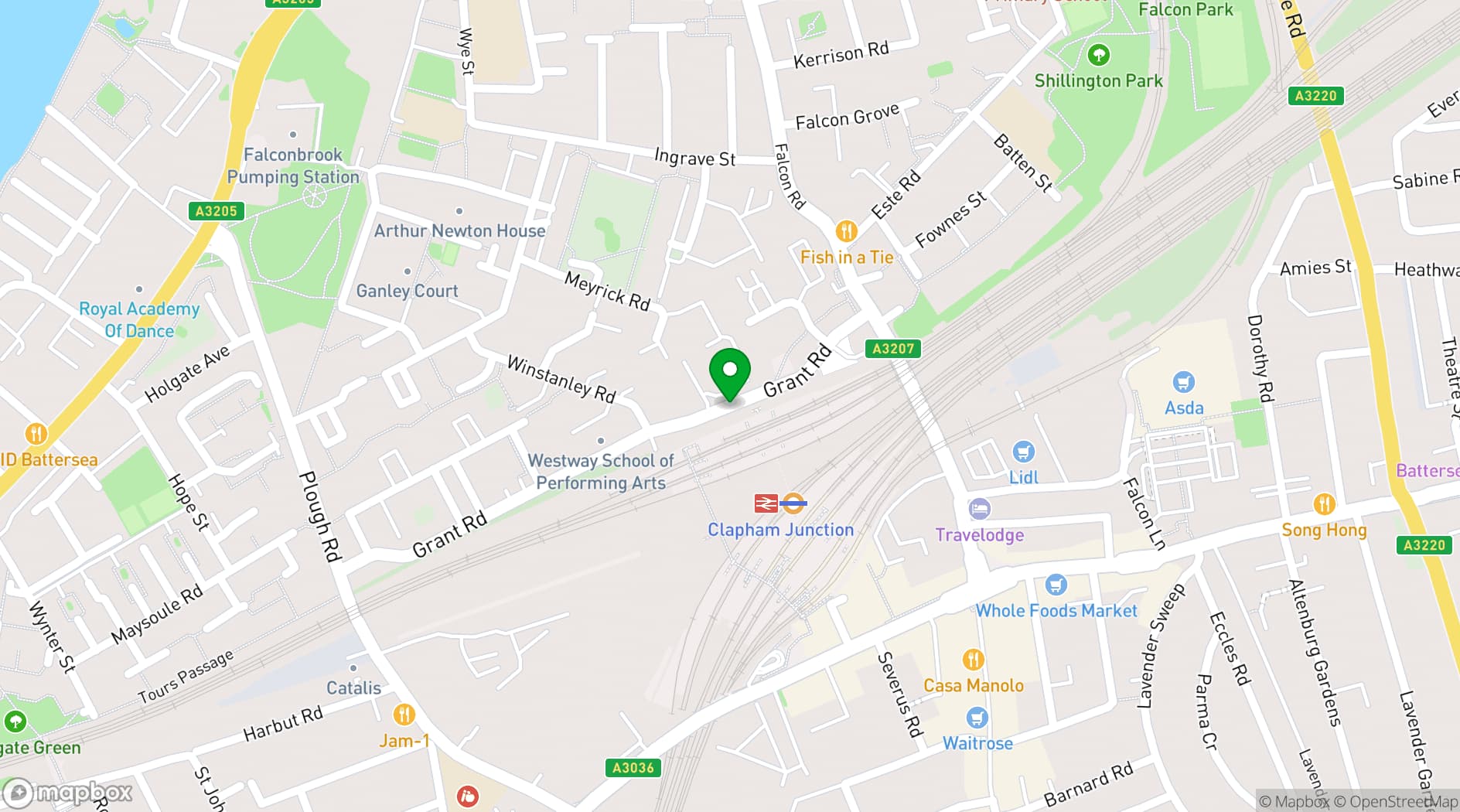Map showing CrossFit Shapesmiths