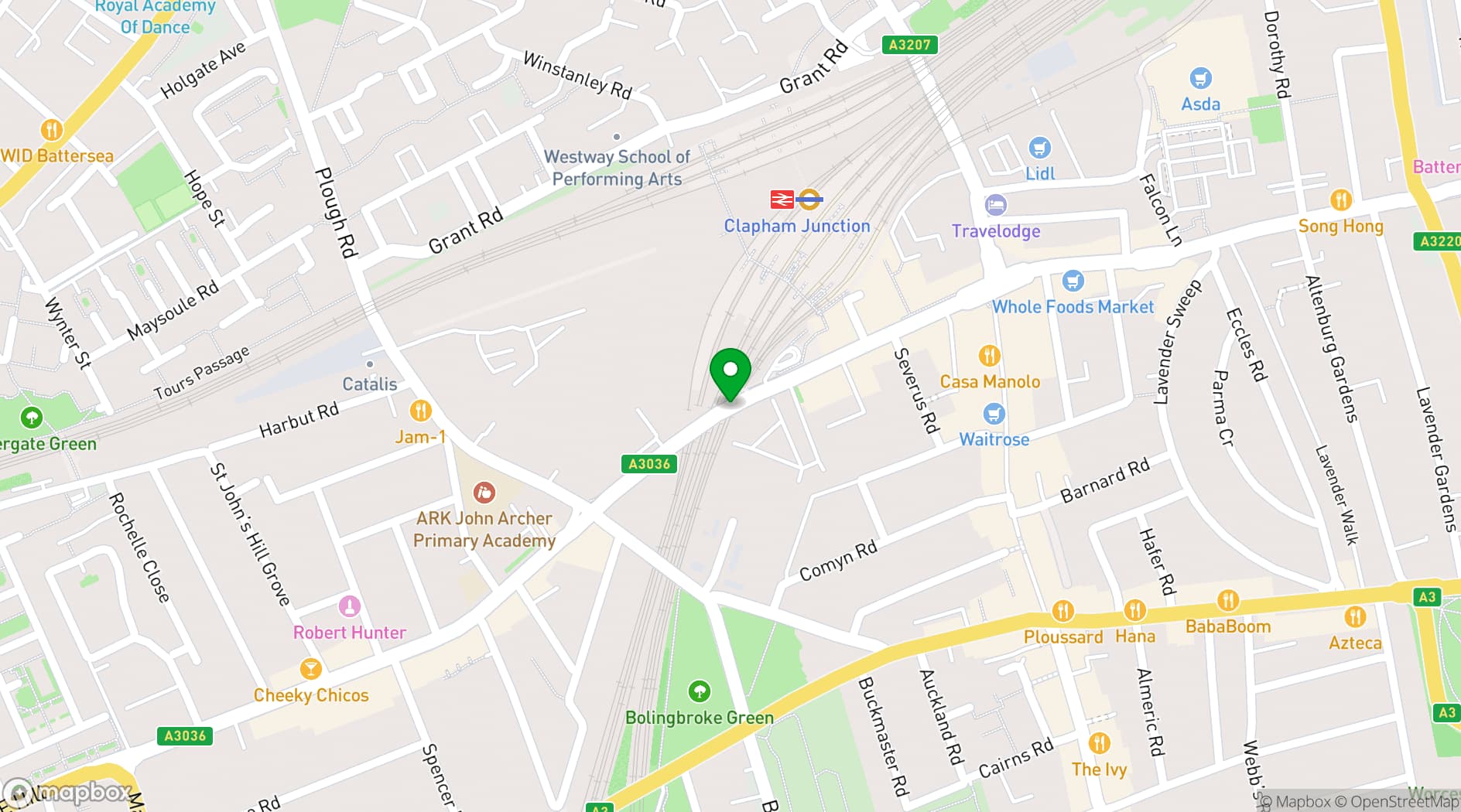 Map showing St John's Hill