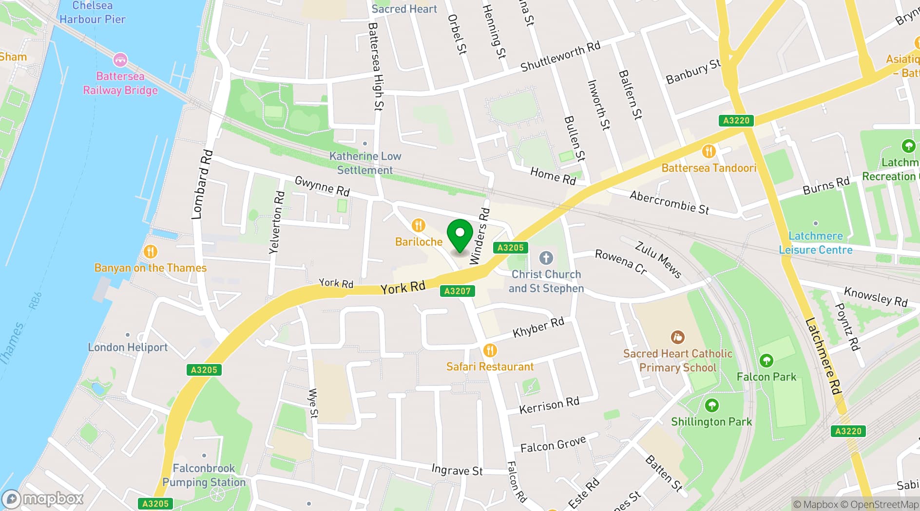 Map showing The Luxury Picnic Cafe