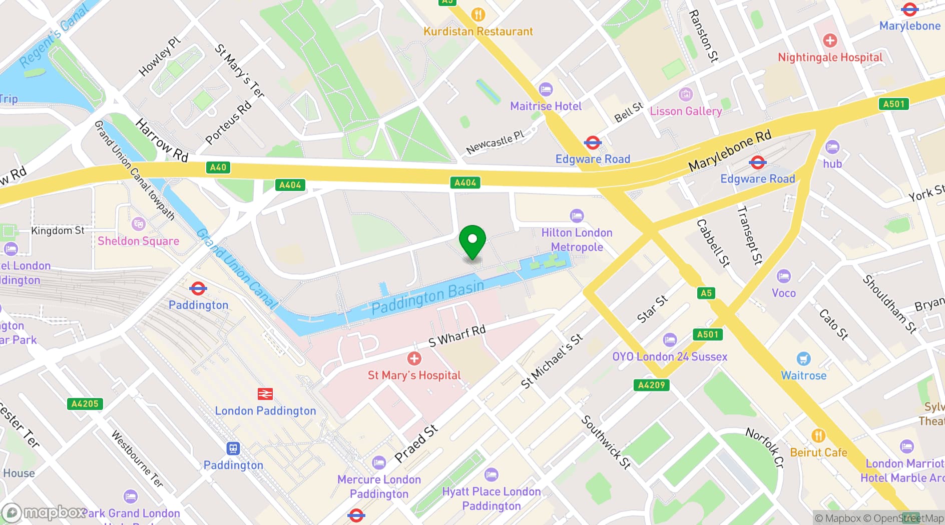 Map showing MSquare