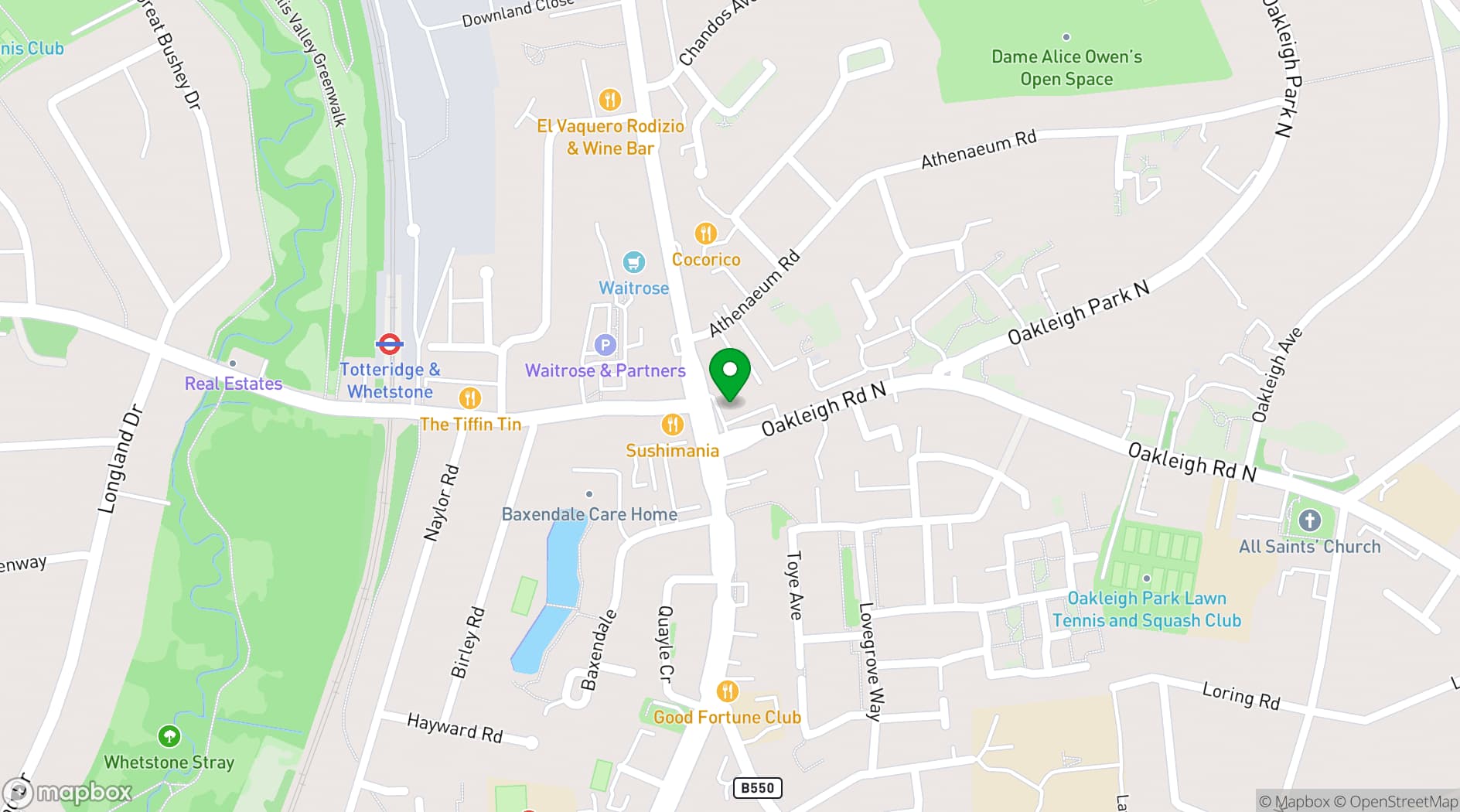 Map showing The Griffin