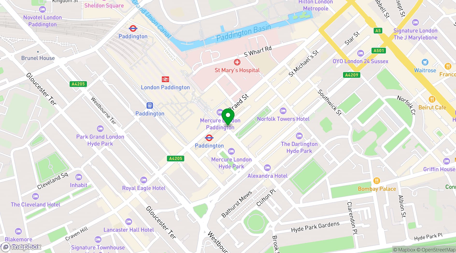 Map showing THE PILGRM