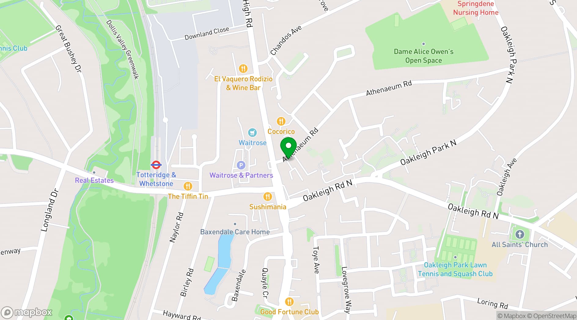 Map showing Prospect House