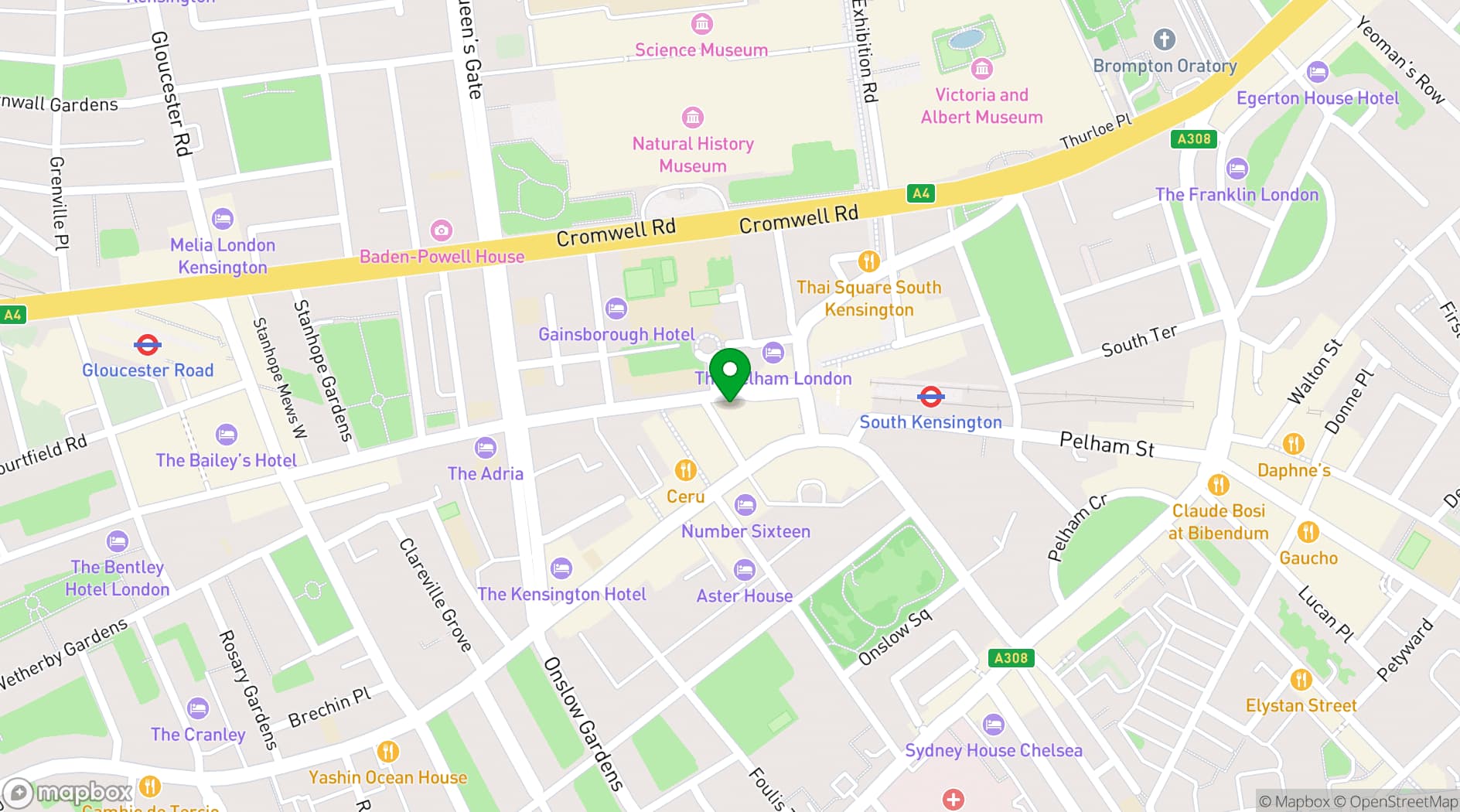 Map showing DOLCE Night Club