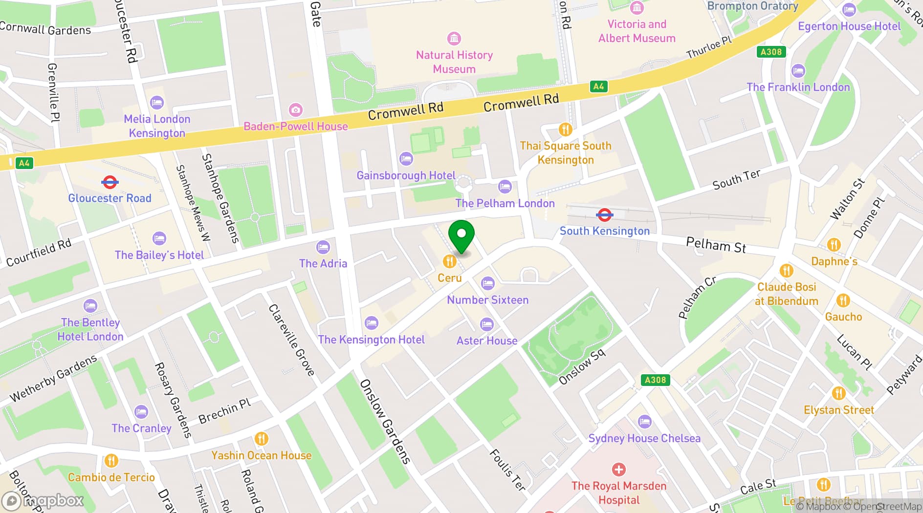 Map showing Eli's Restaurant