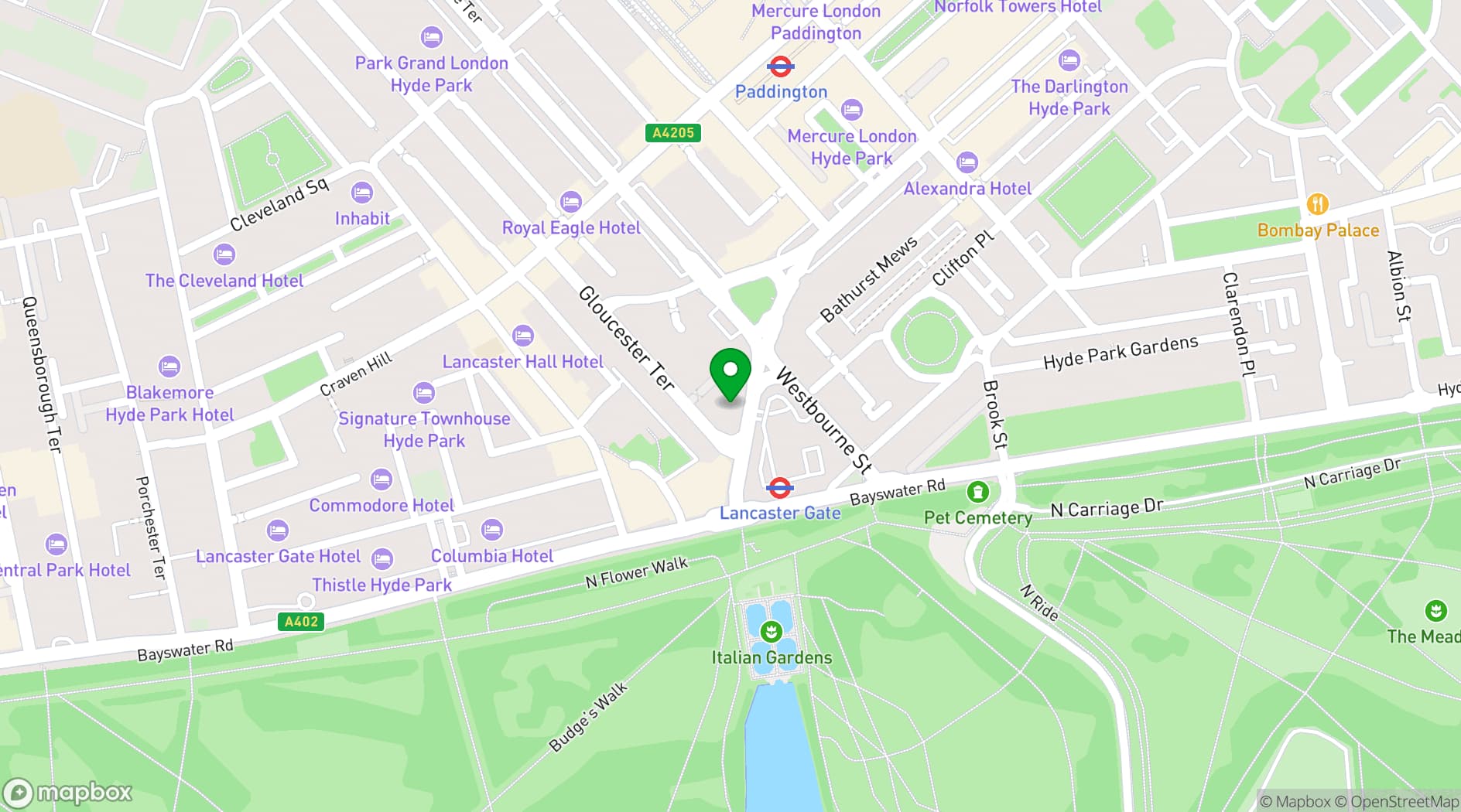 Map showing Privilege Entertainment