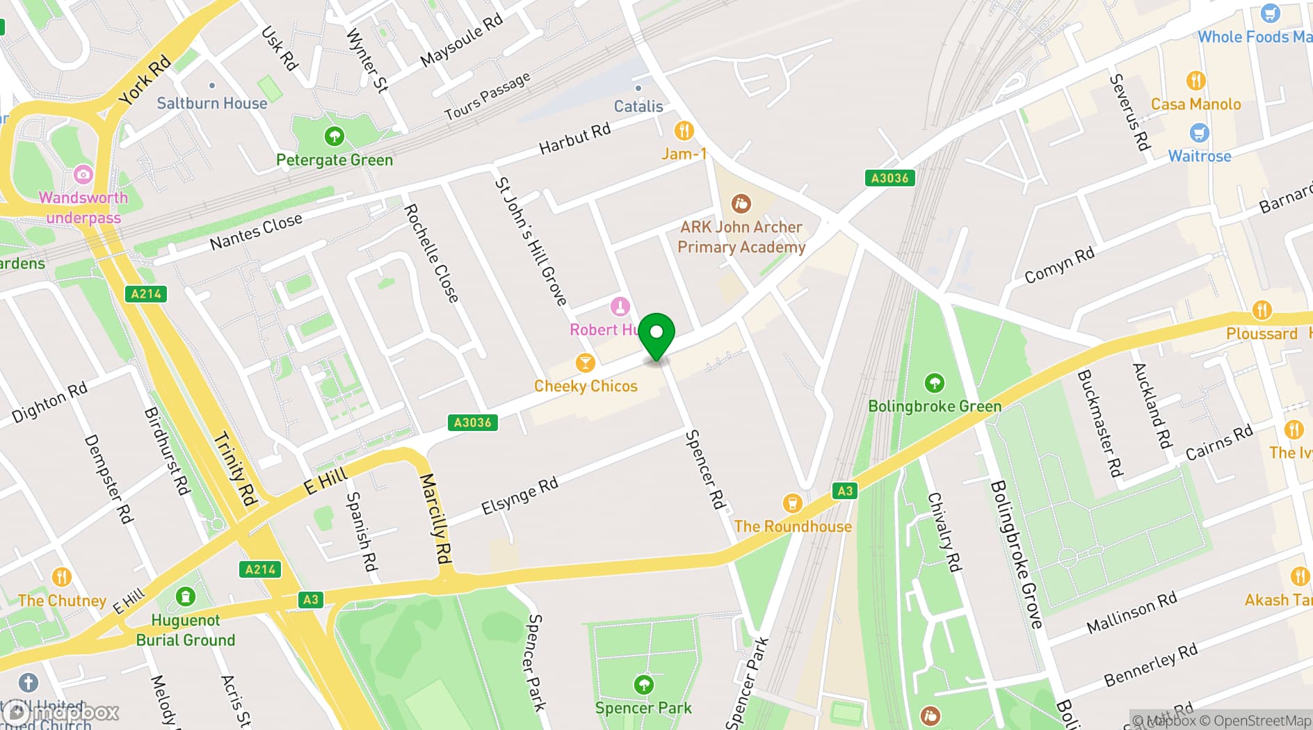 Map showing Dan & Angel Restaurant
