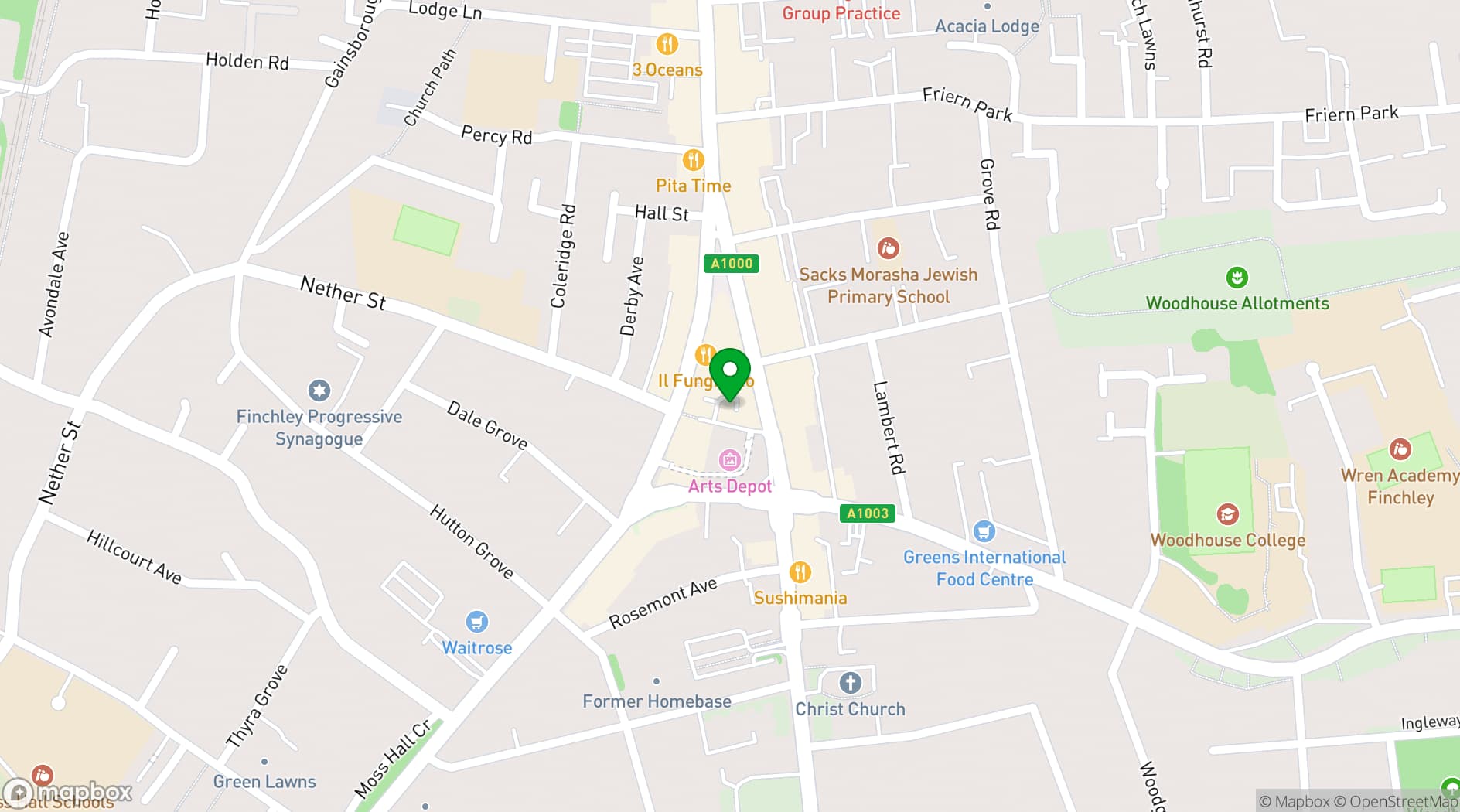 Map showing School of Leadership- Industrial house