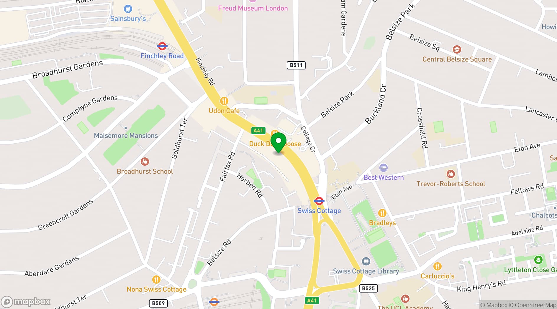 Map showing The Works