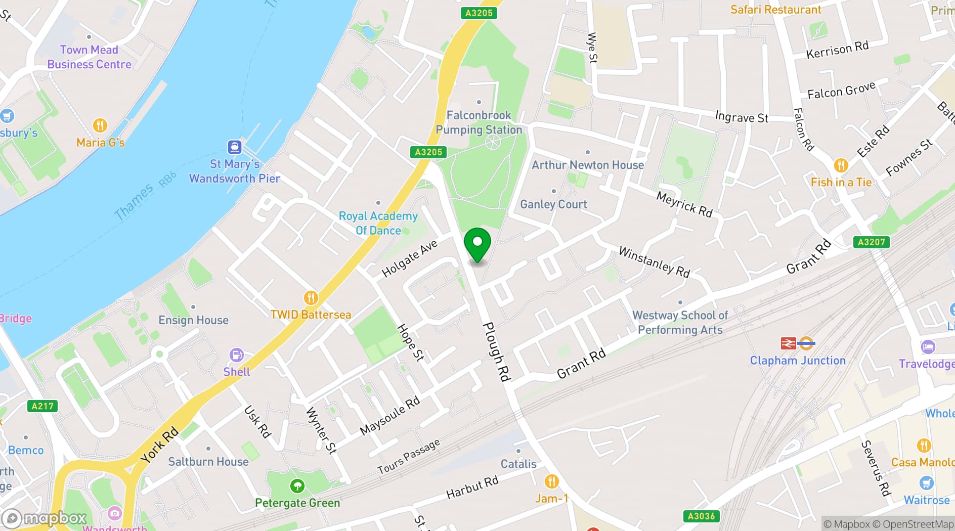 Map showing St Peter's Community Hall