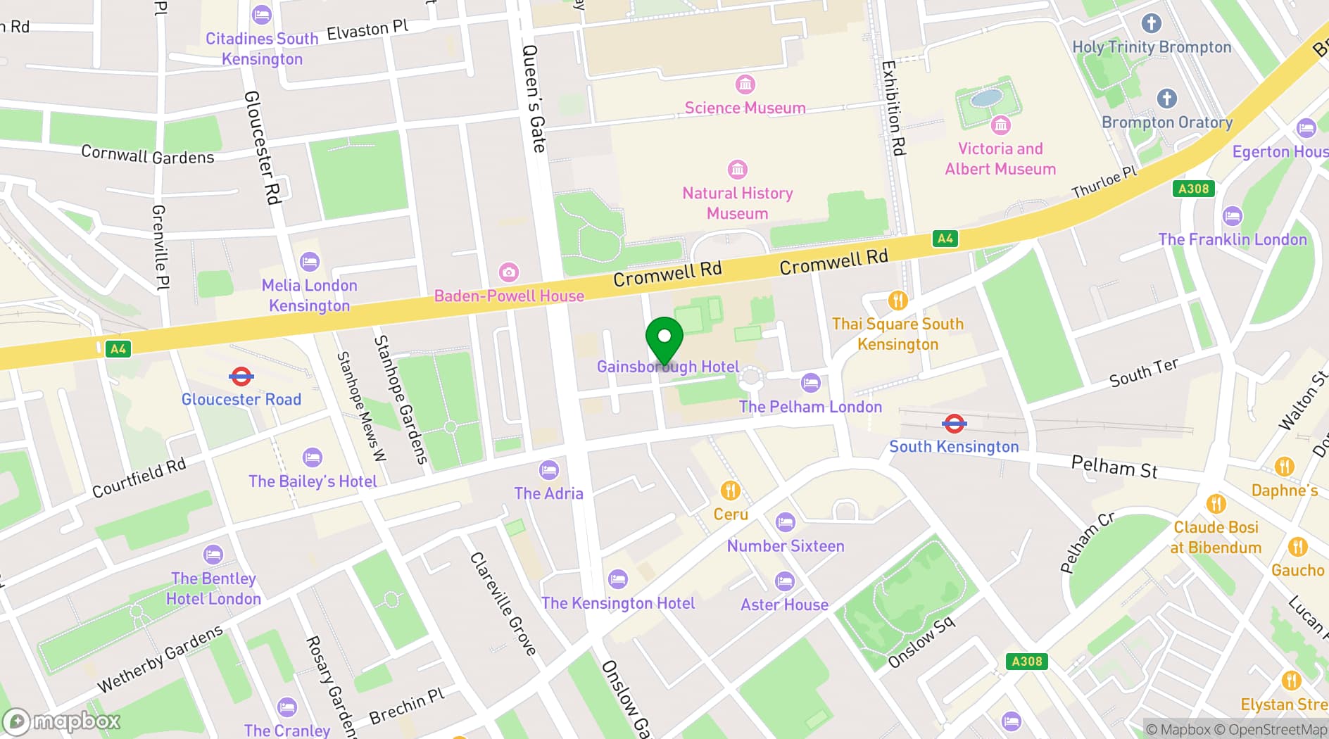 Map showing Institut français du Royaume-Uni