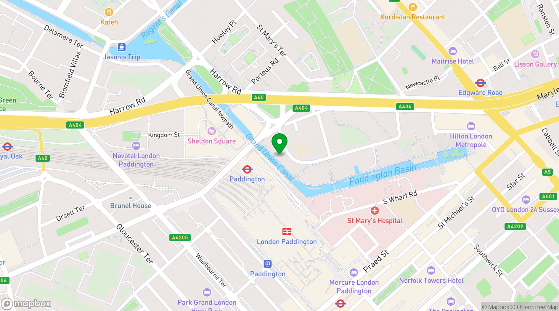 Map showing DAISY | GREEN