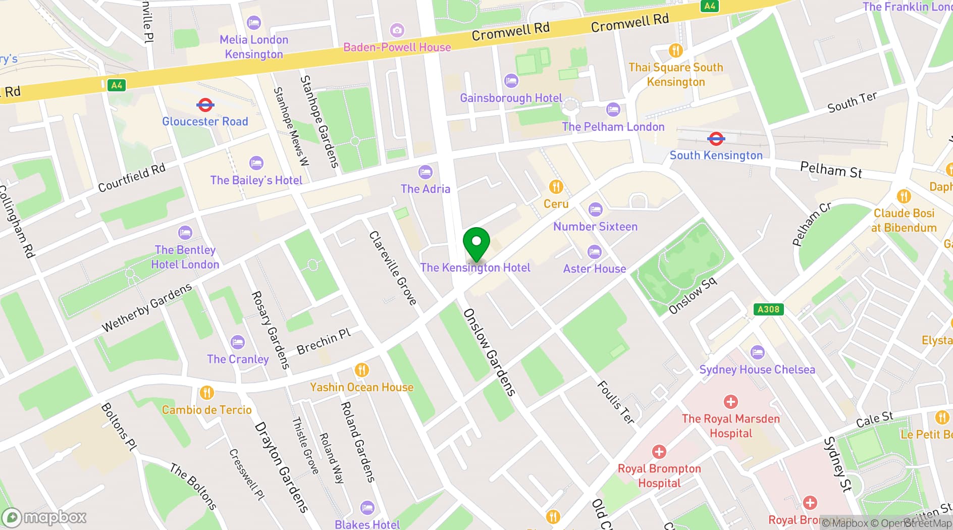 Map showing B London
