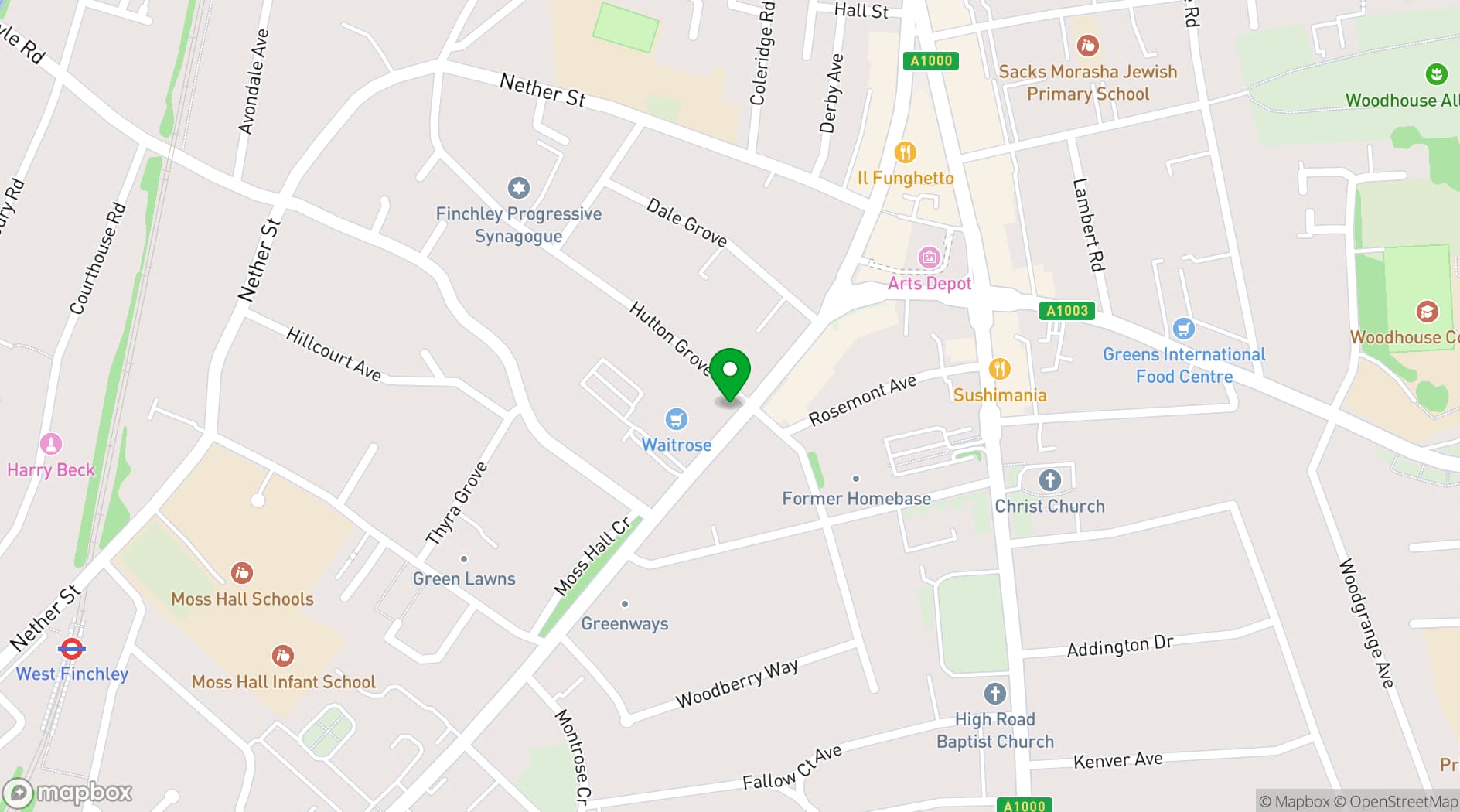 Map showing The Elephant Inn
