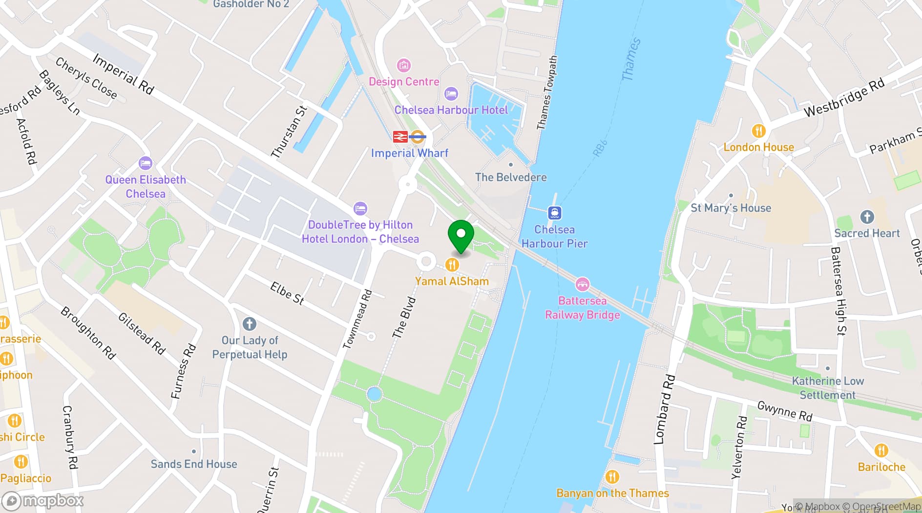 Map showing Fulham Business Exchange