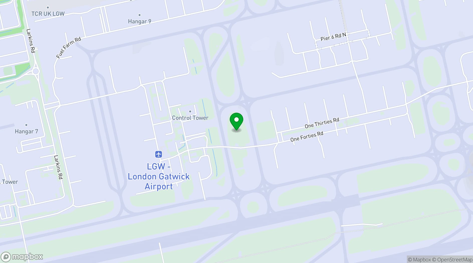 Map showing The Sofitel London Gatwick