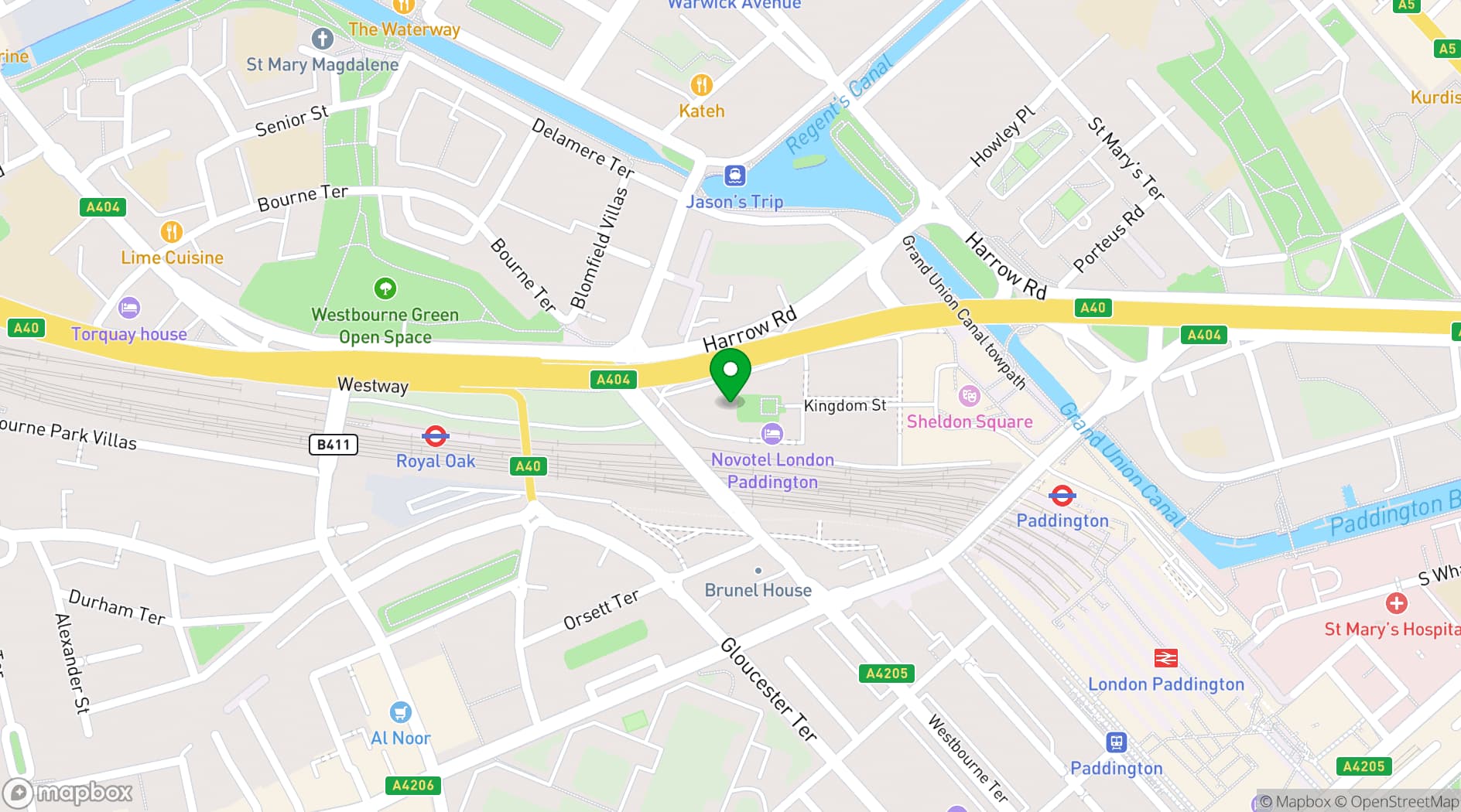 Map showing Pergola Paddington