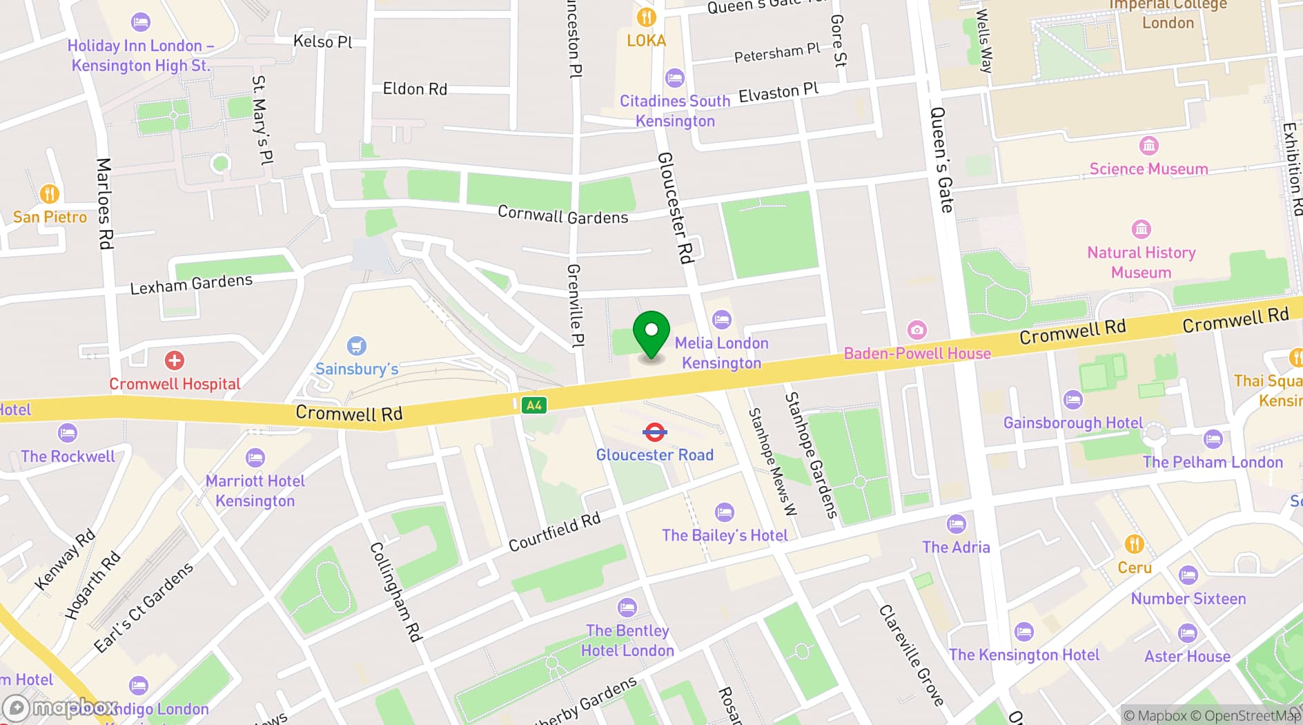 Map showing The Domes