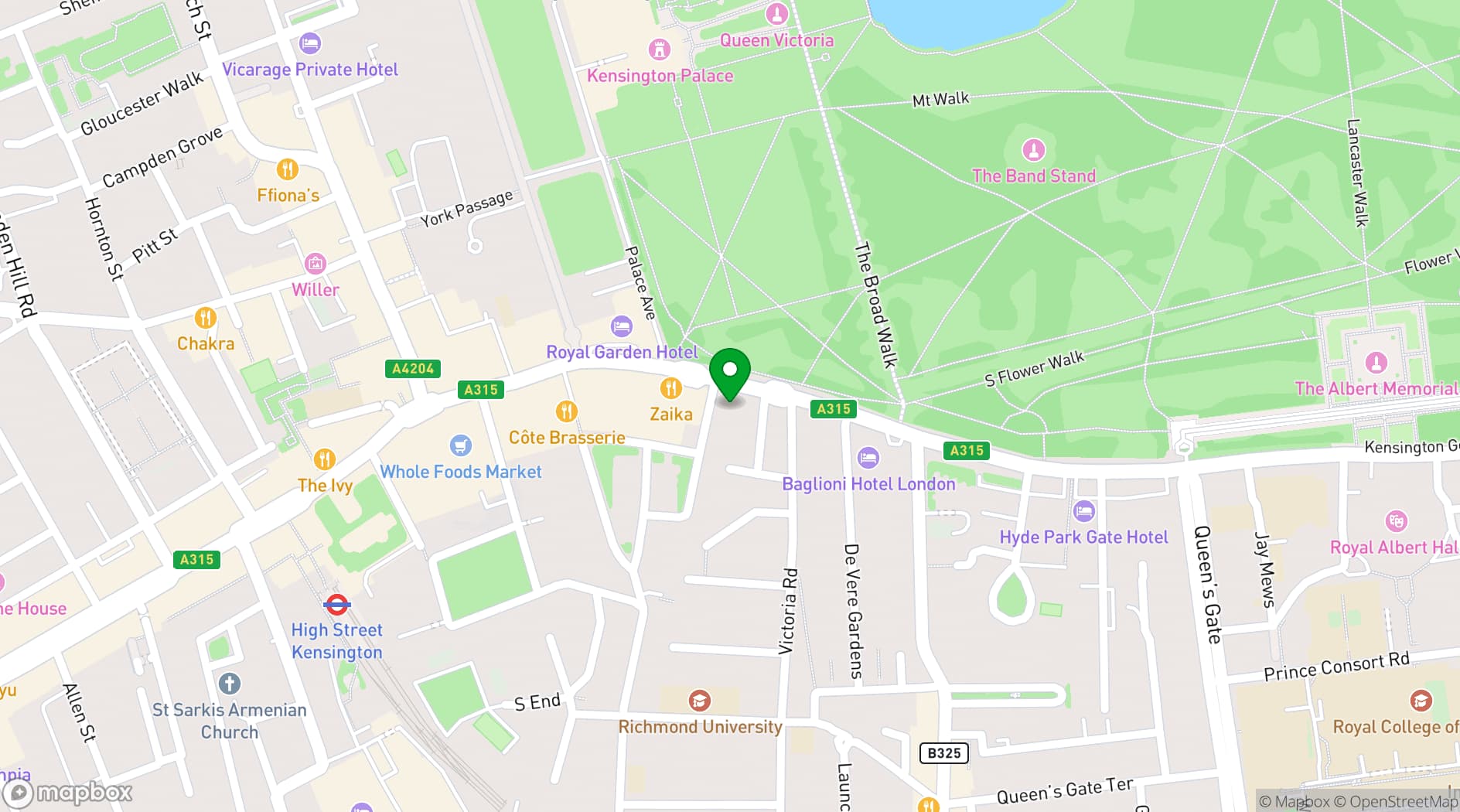 Map showing The Milestone Hotel and Residences