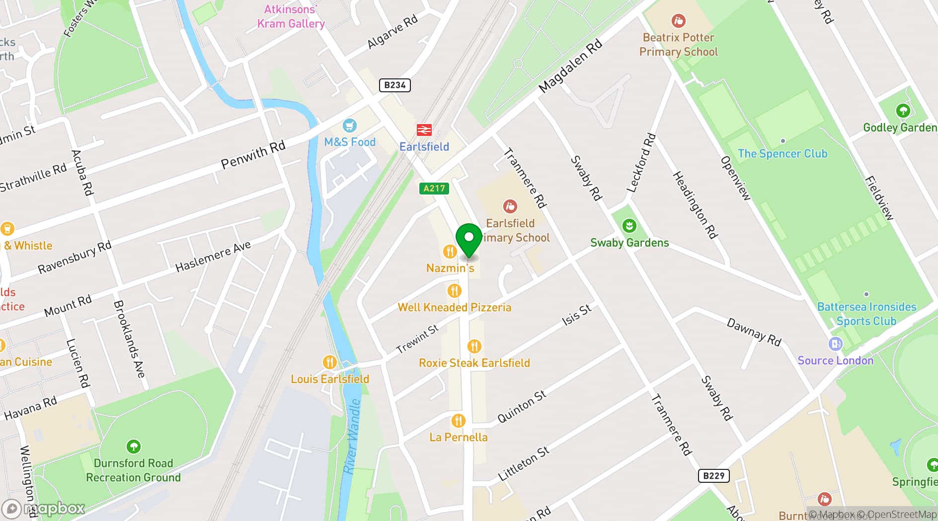 Map showing Simul Place