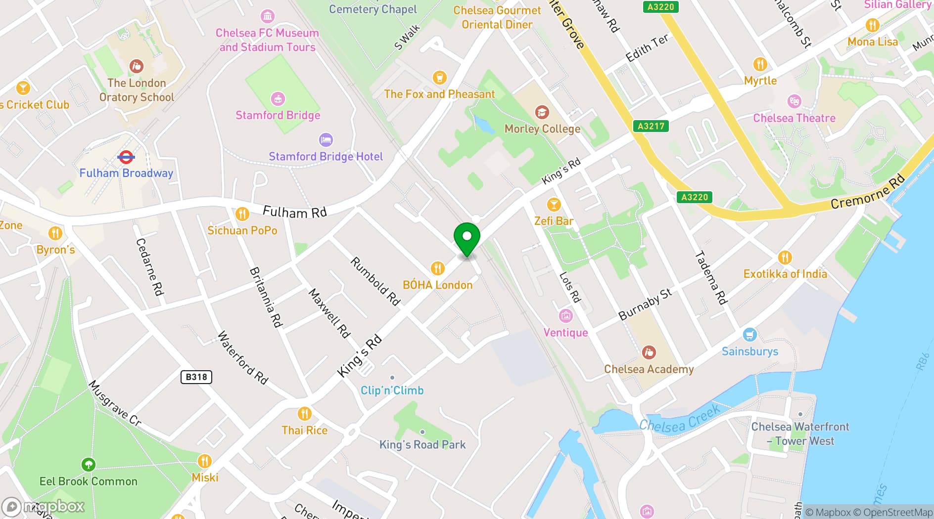 Map showing The Lost Hours