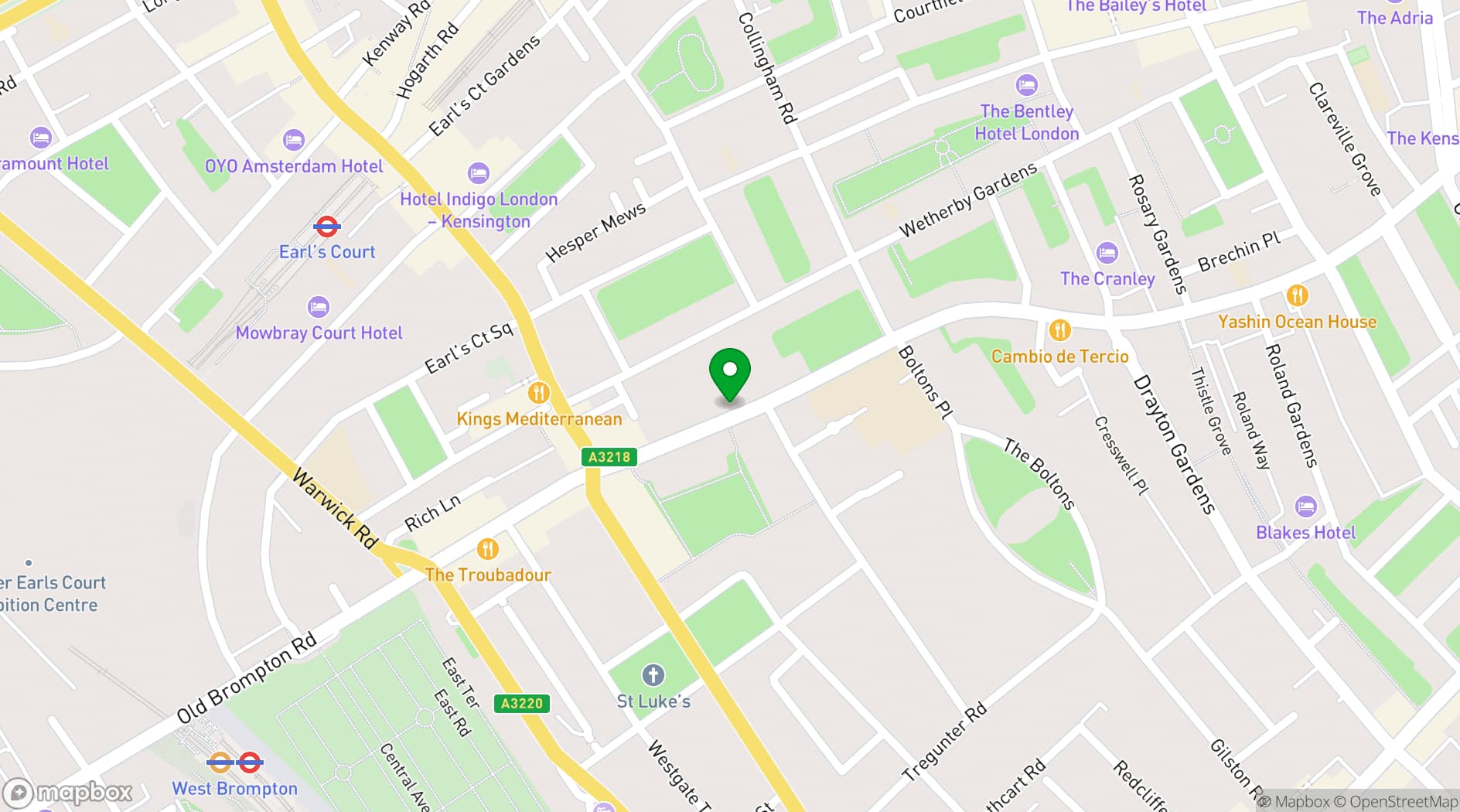 Map showing Brompton Library