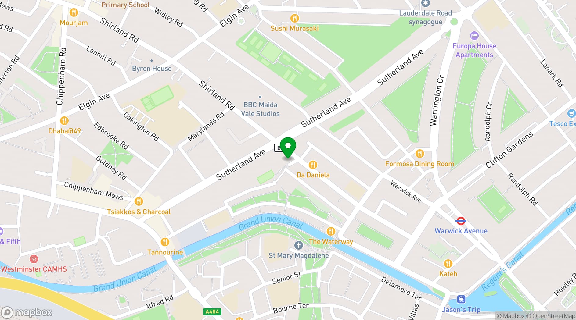 Map showing The Amadeus