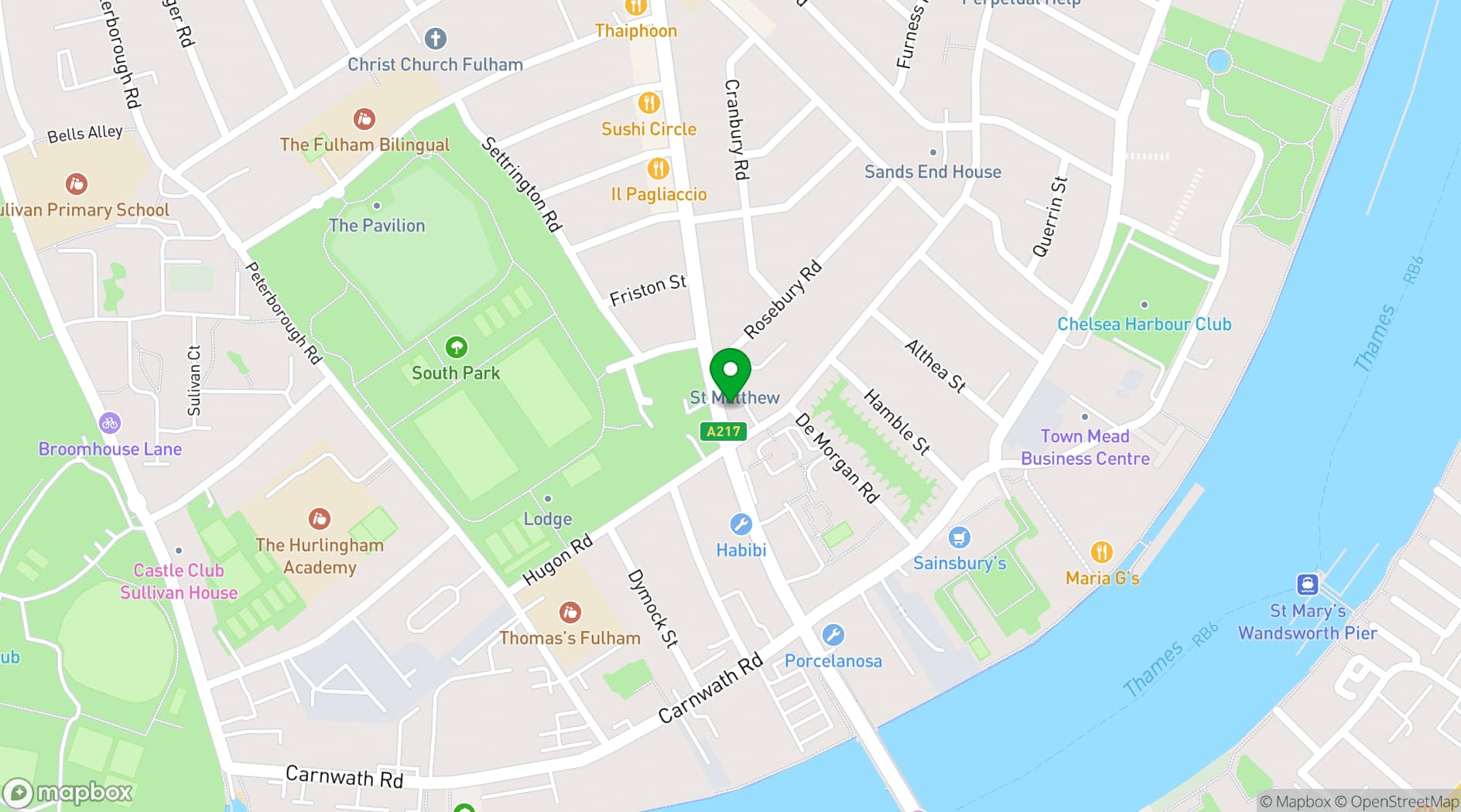 Map showing Kenrick's Wines