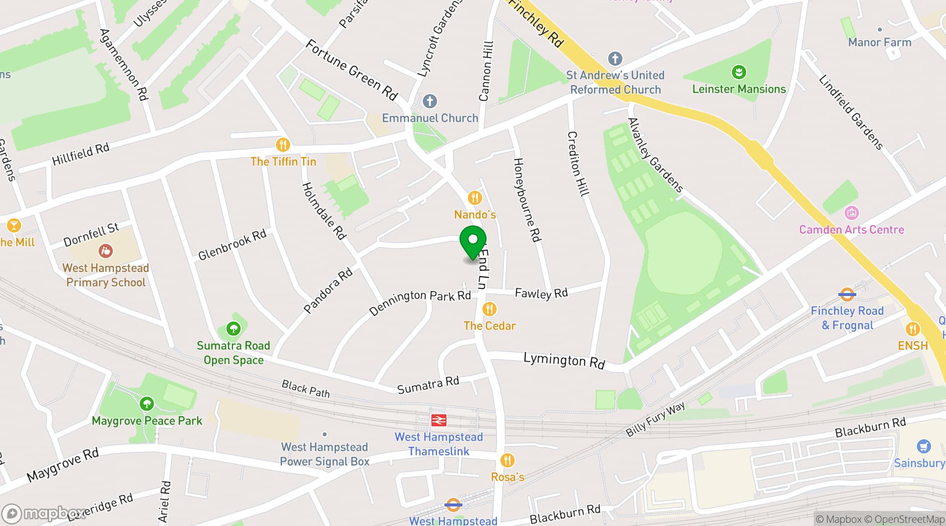 Map showing Salt West Hampstead 