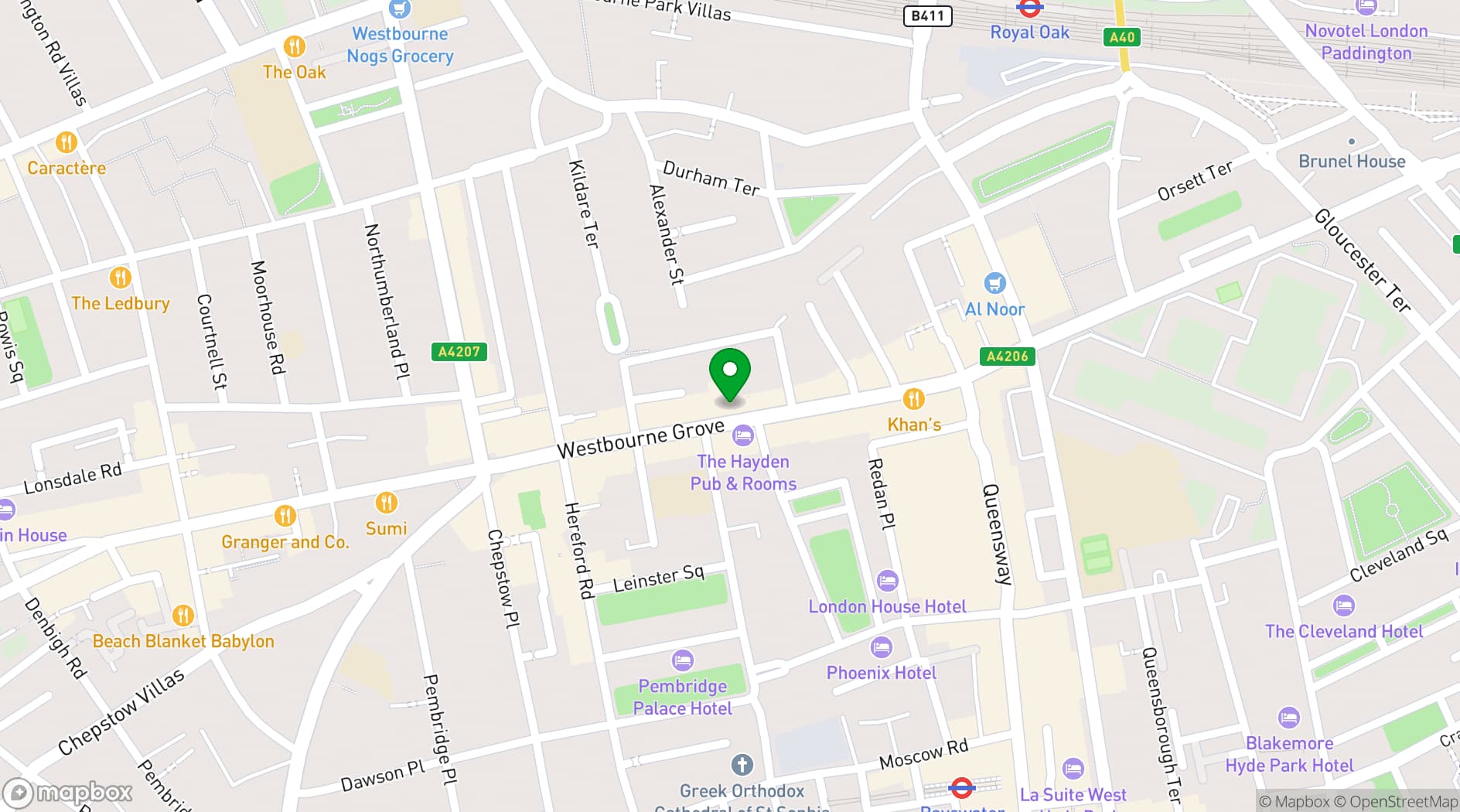 Map showing The Residency