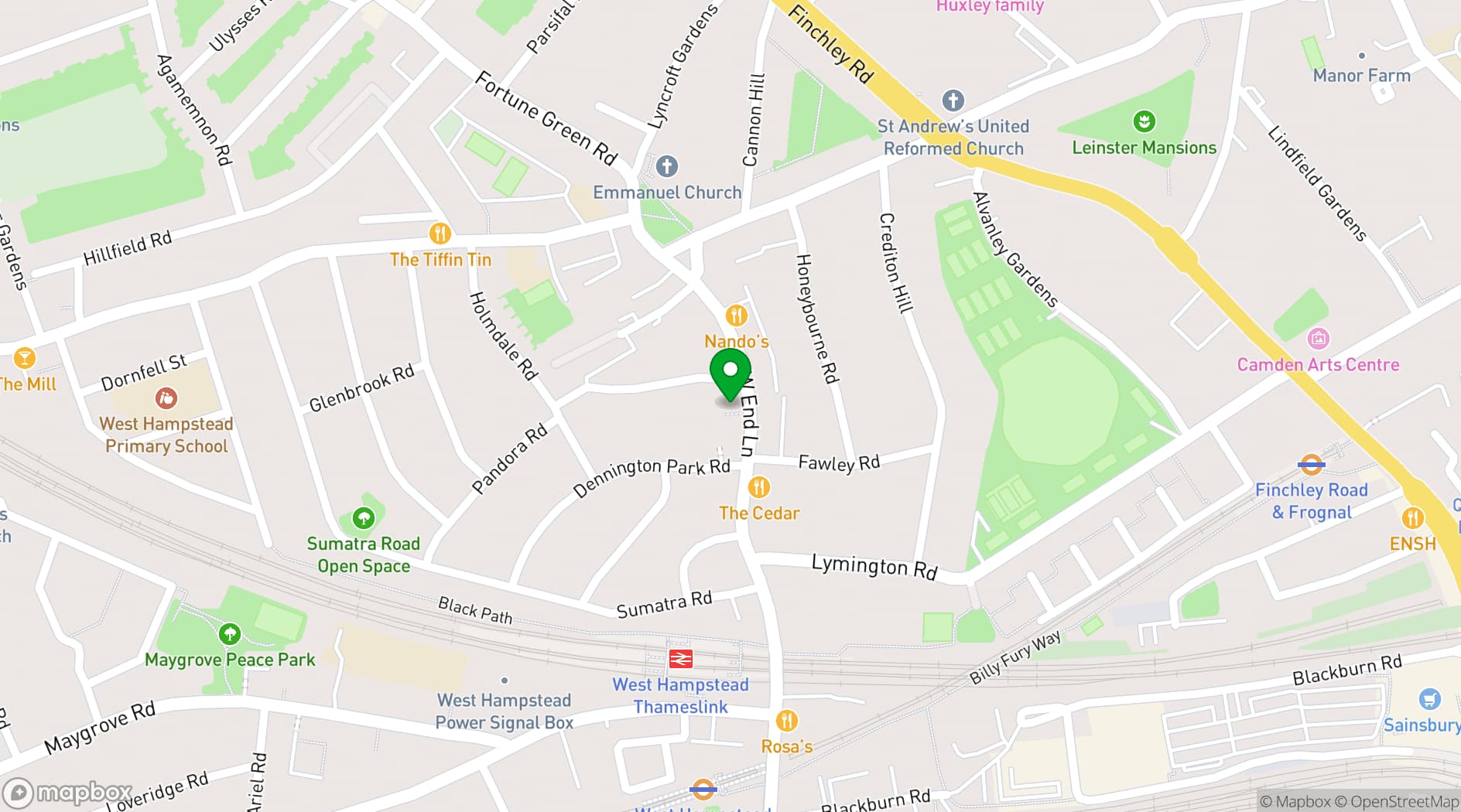 Map showing Bobby Fitzpatrick