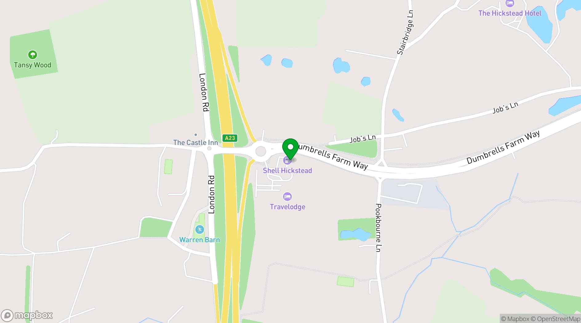 Map showing The Hickstead Hotel by UNO