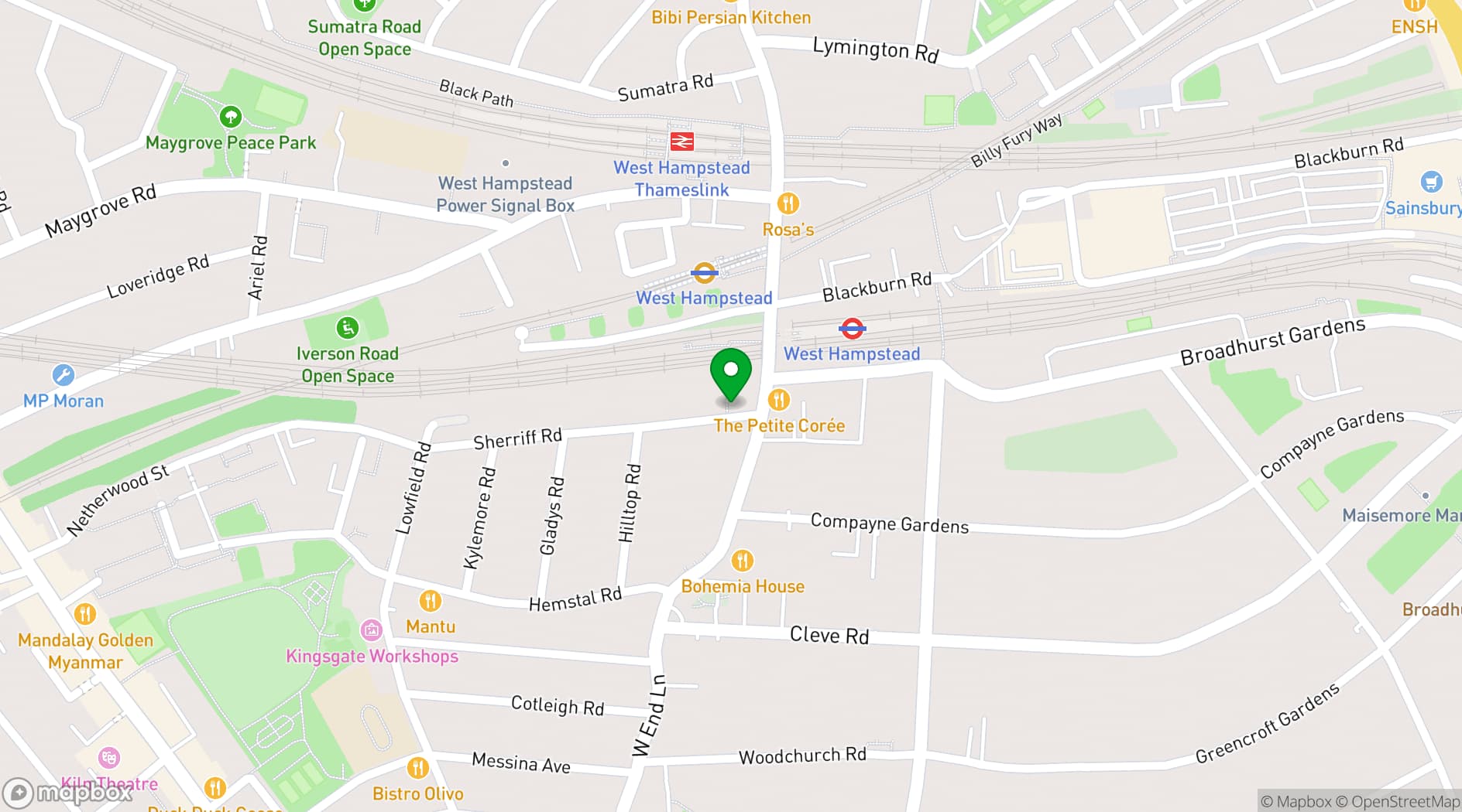 Map showing Geo Art Cafe 