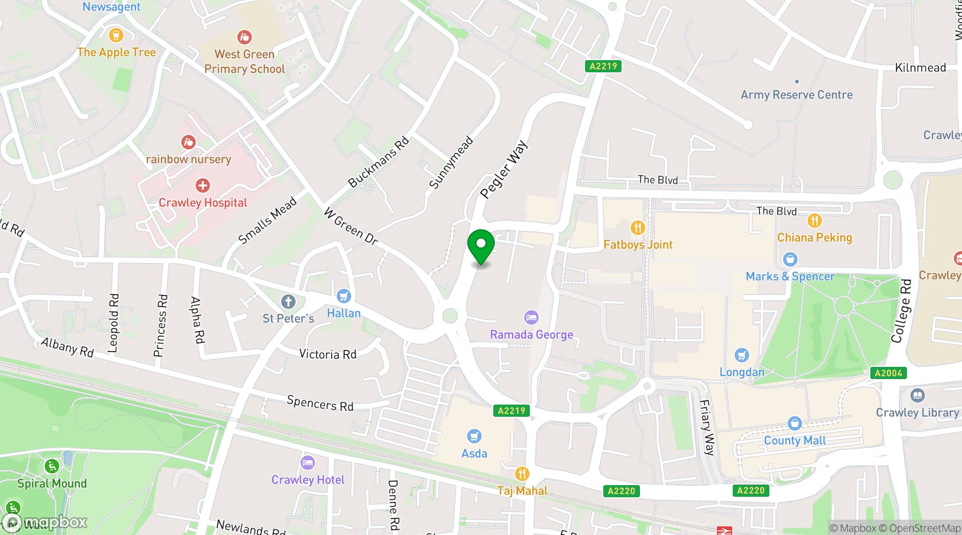 Map showing Diamonds Bar and Club