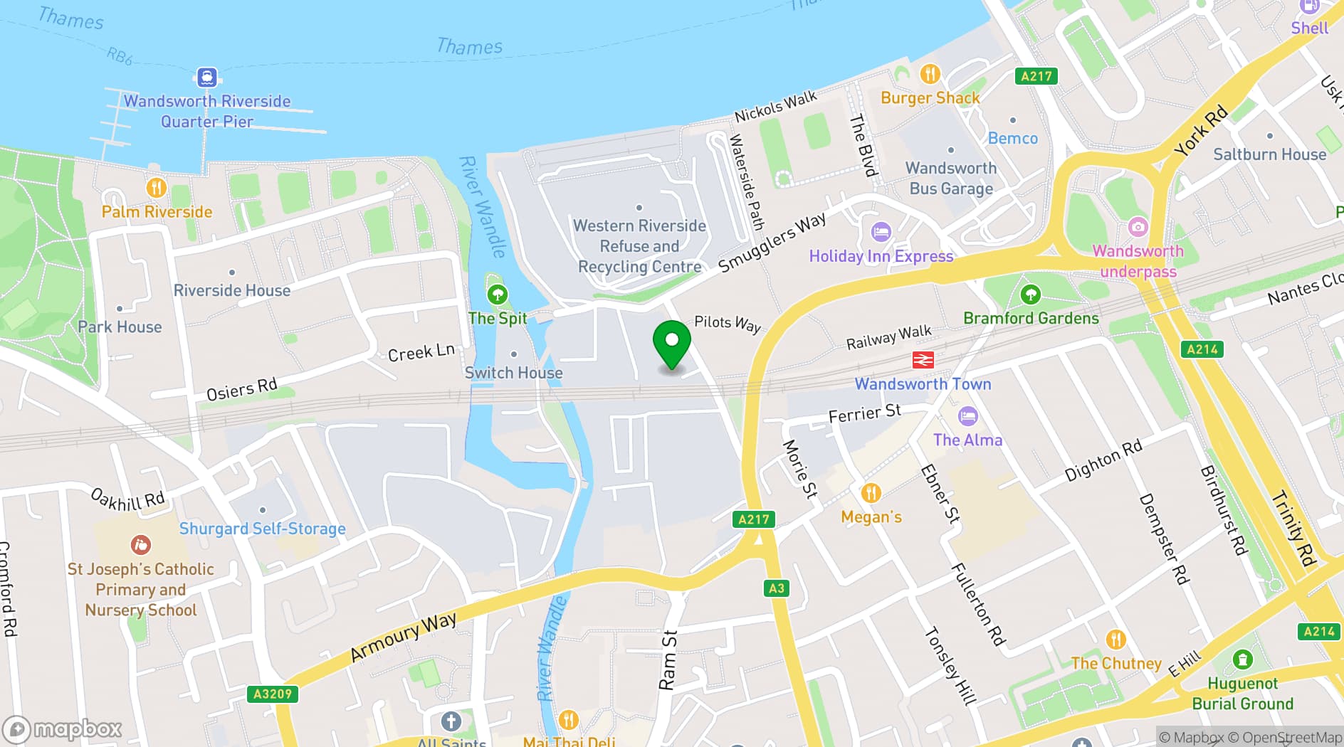 Map showing The Purple Owl
