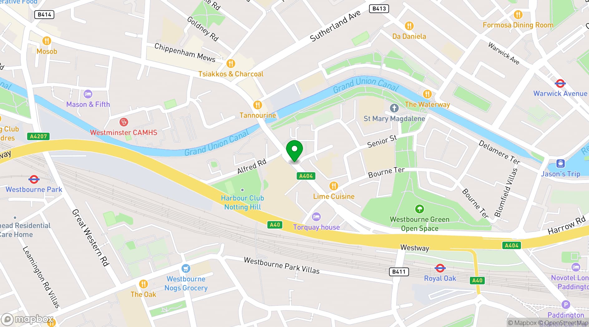 Map showing Warwick Community Centre Hall