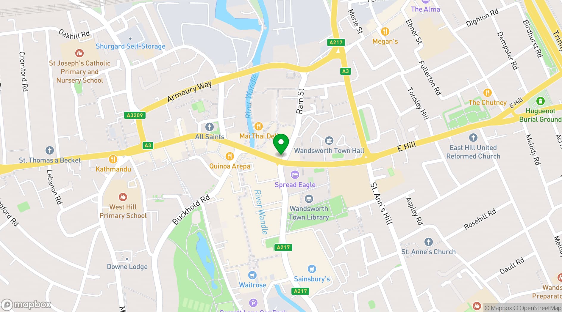 Map showing The Ram