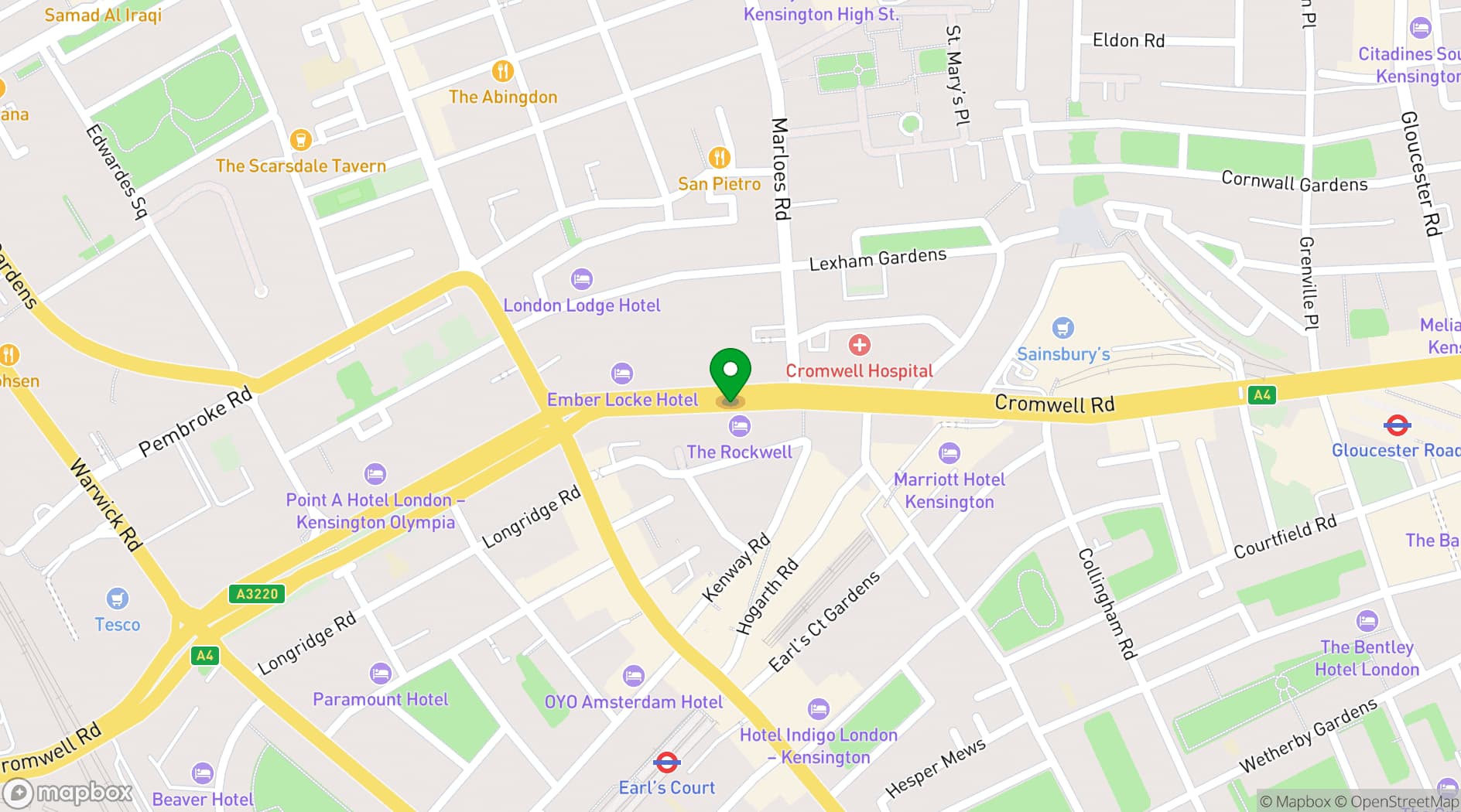 Map showing The Rockwell