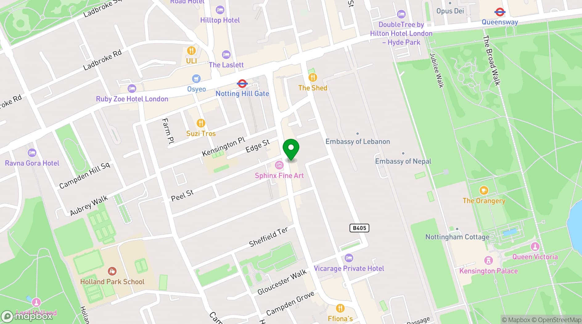 Map showing Clementi House