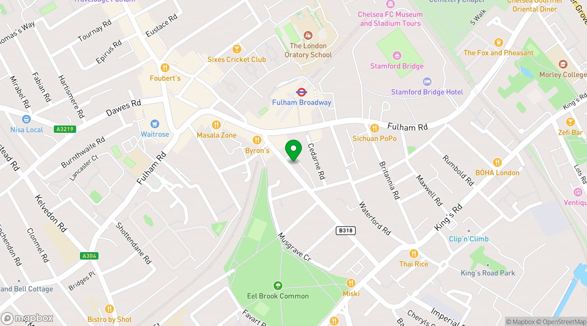 Map showing Aerialactive Pole Dancing Studio