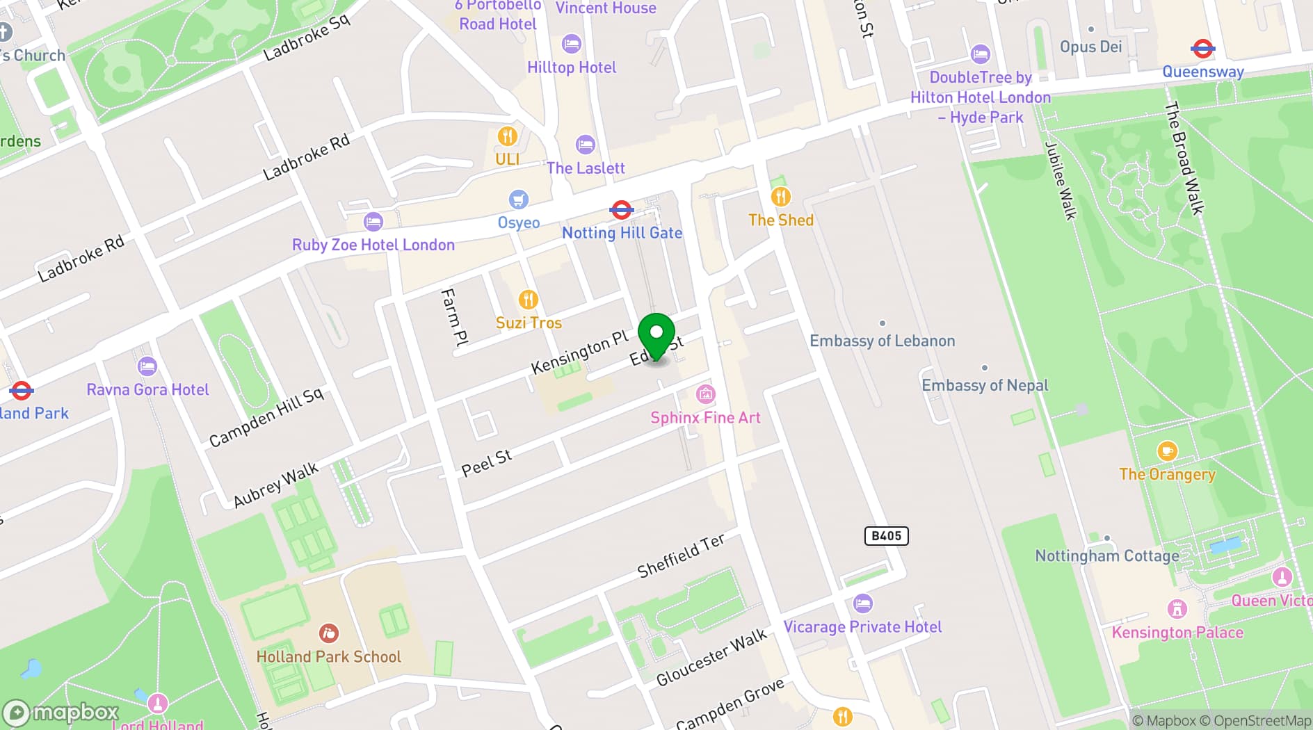 Map showing The Life Centre