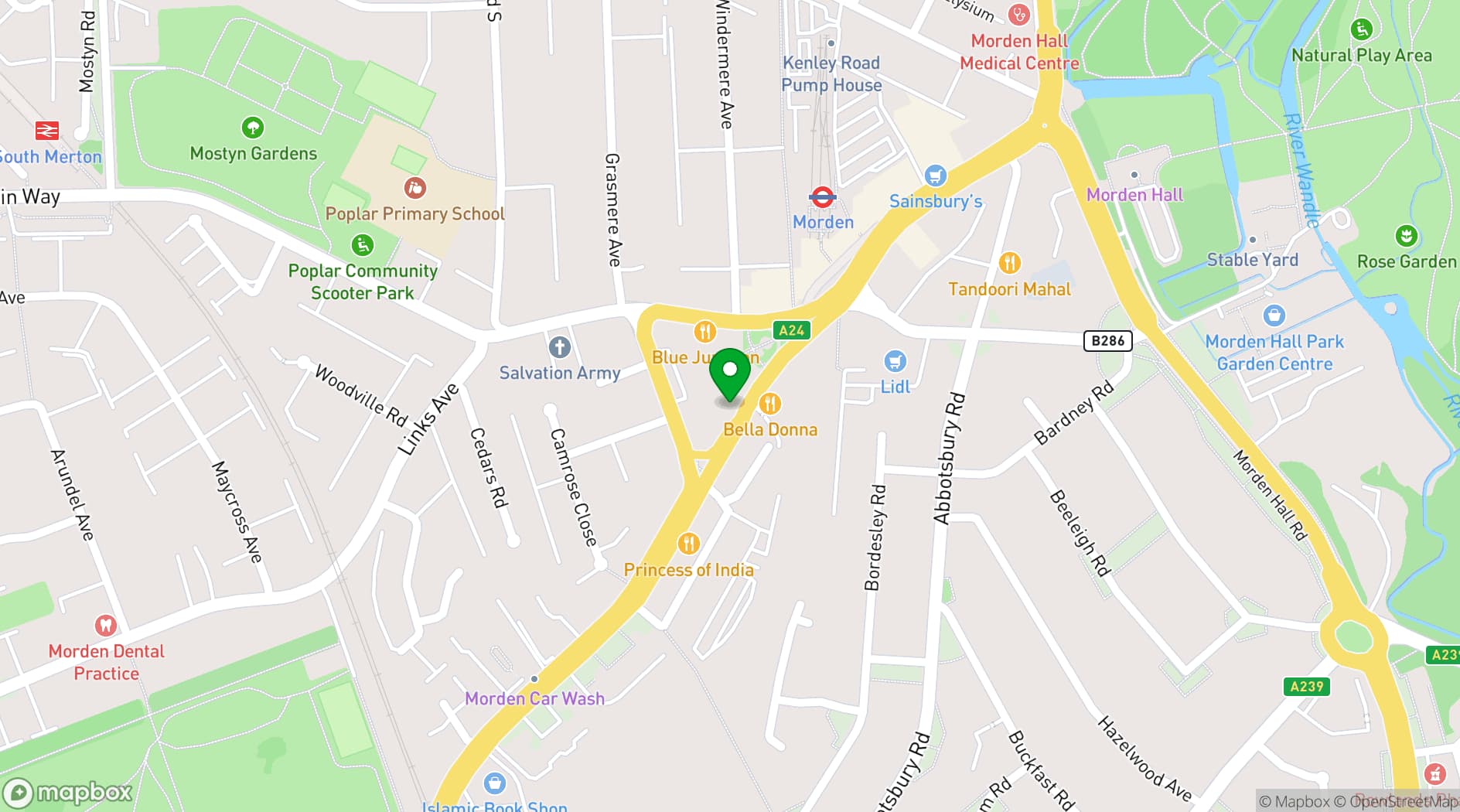 Map showing The Vault
