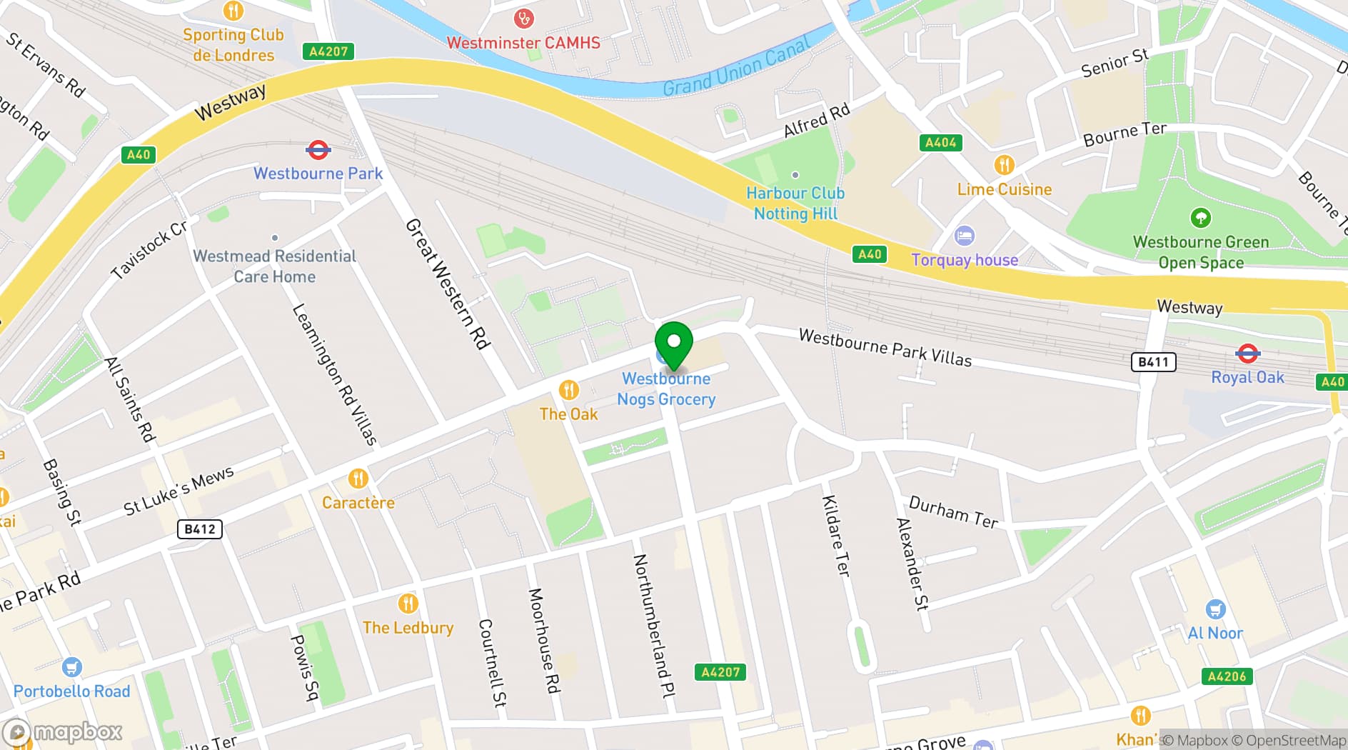 Map showing 104 Restaurant