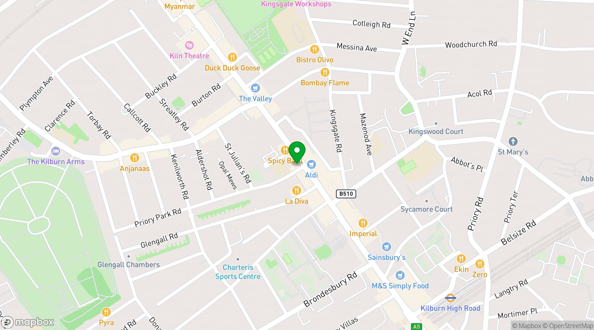 Map showing Baroon Lounge