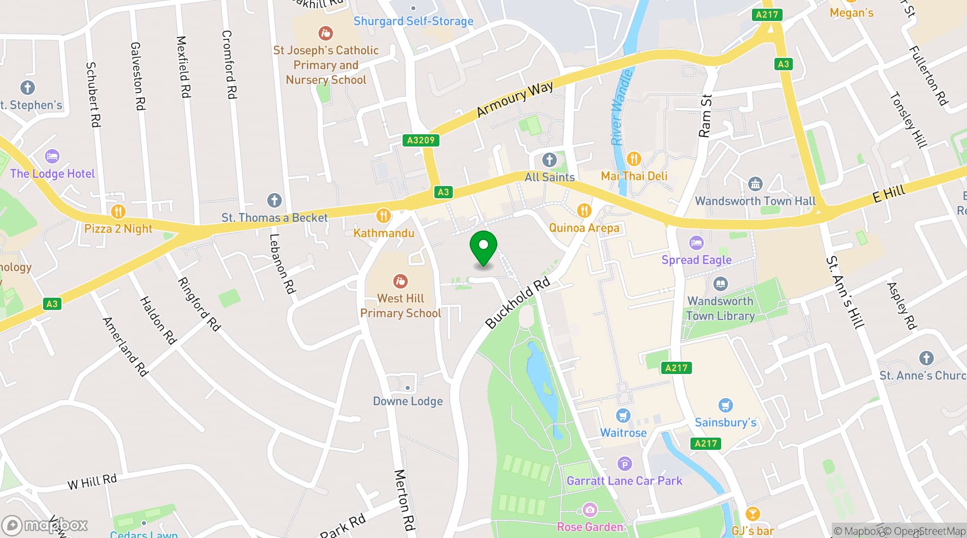 Map showing HB Pod
