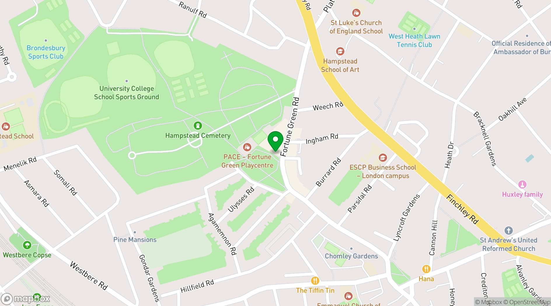 Map showing Studio Society - Immersive Space
